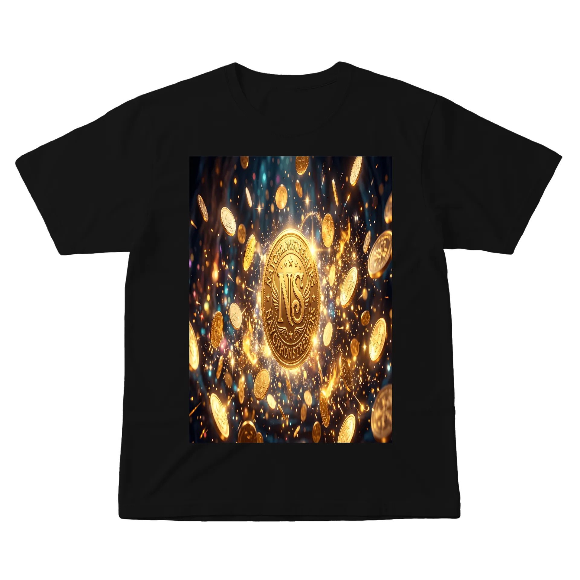 Camiseta Logo NS Chuva de Moedas 100% Algodão - Imagem 1