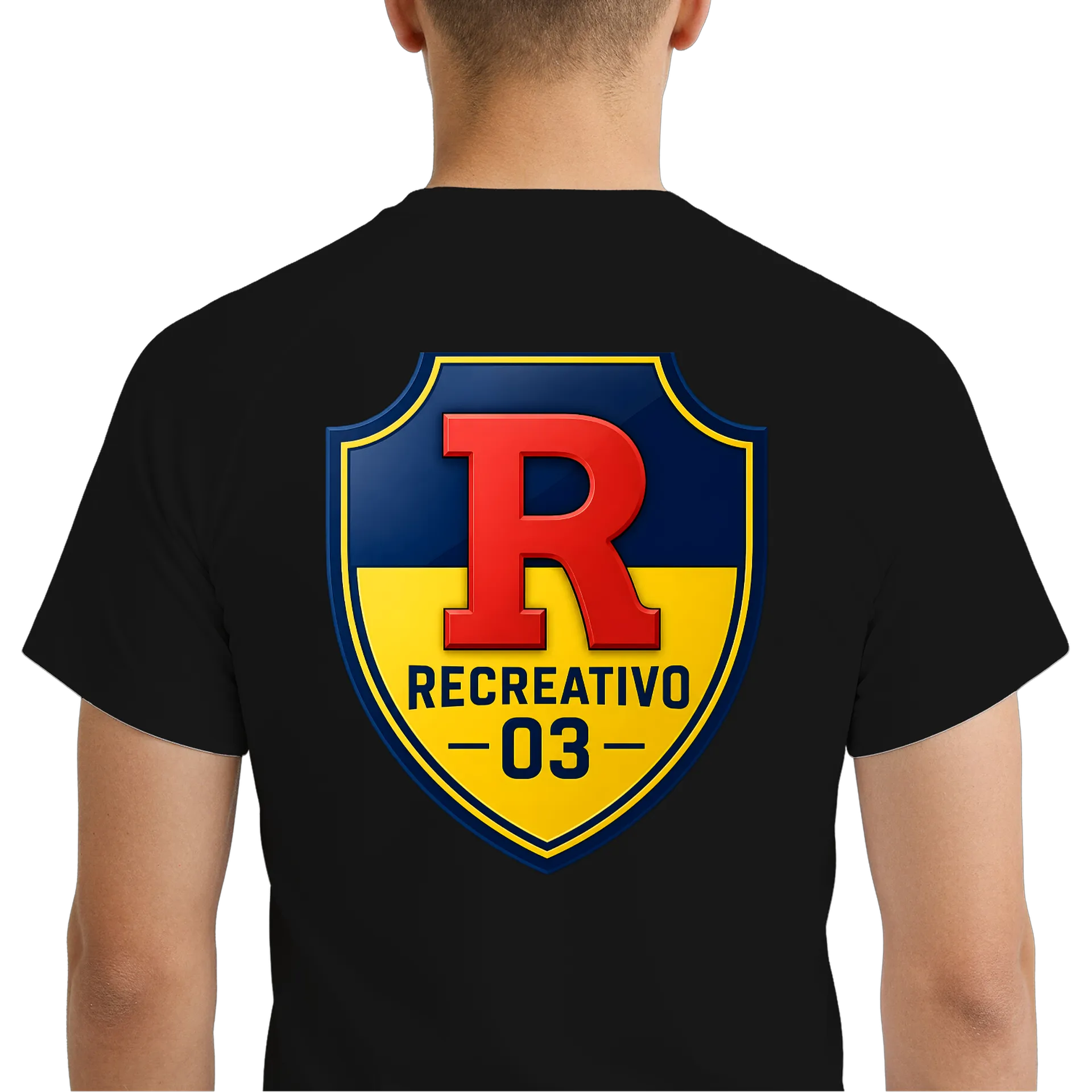 Camiseta Dry Fit Escudo Recreativo 03 Vermelho e Amarelo - Imagem 6