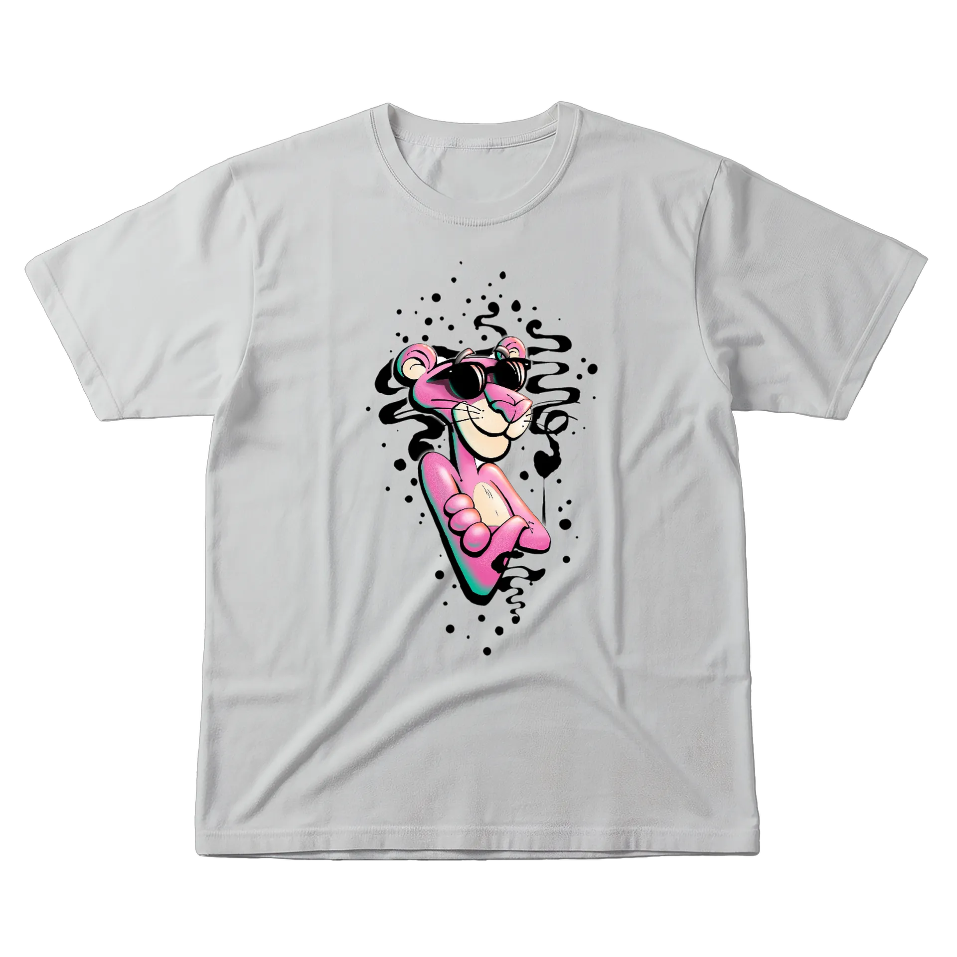 Camiseta pantera cor de Rosa Neon Estampa 100% Algodão - Imagem 1