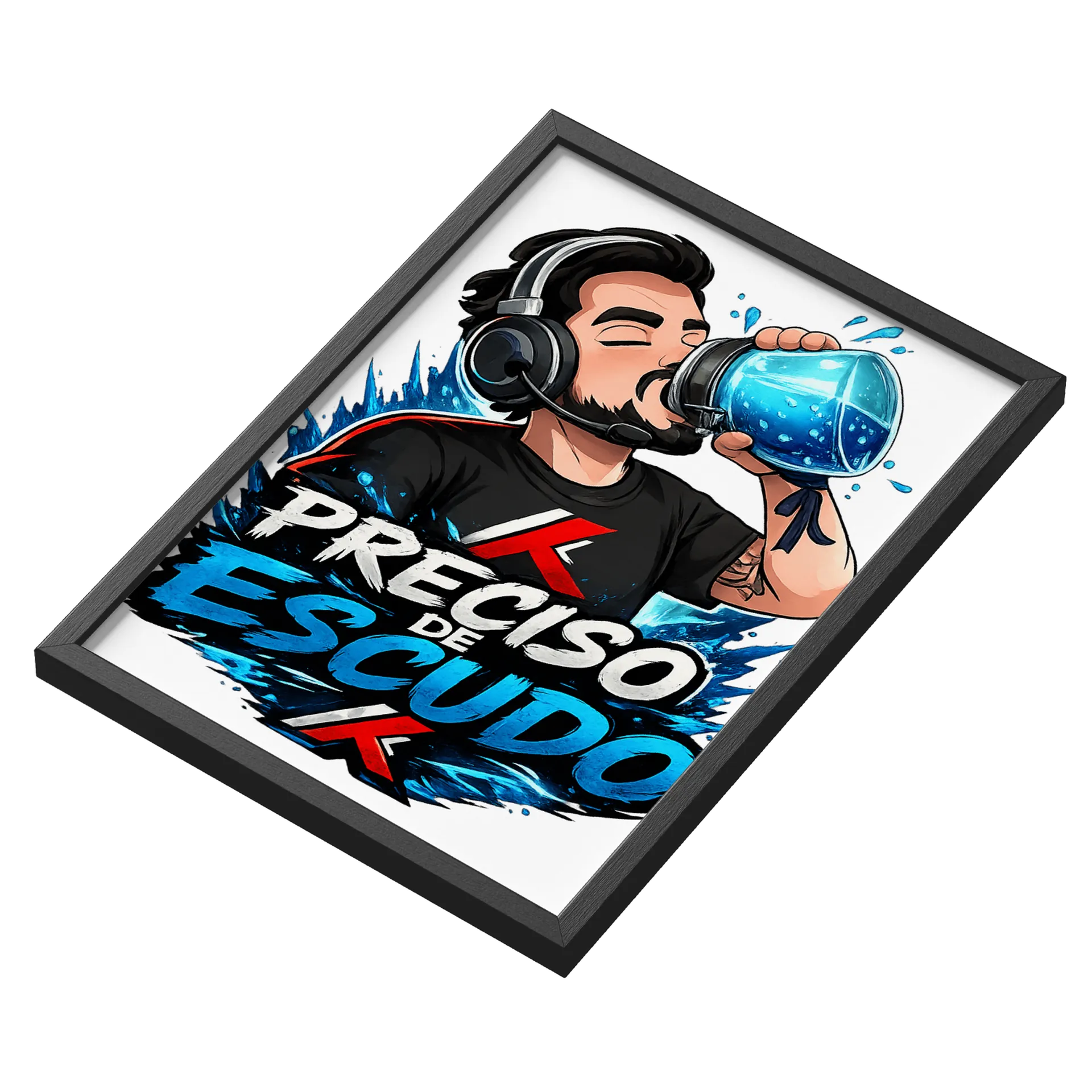 Quadro Estampa Gamer Preciso de Escudo A3 - Imagem 3