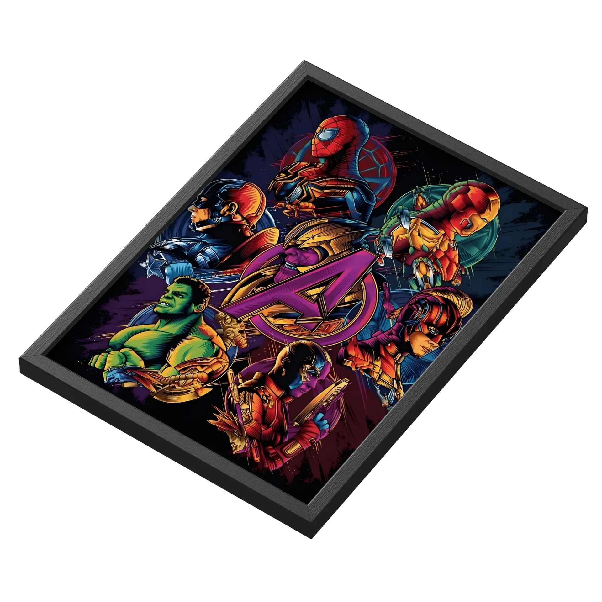 Quadro A3 personalizado Com Vidro dos Vingadores - Imagem 3