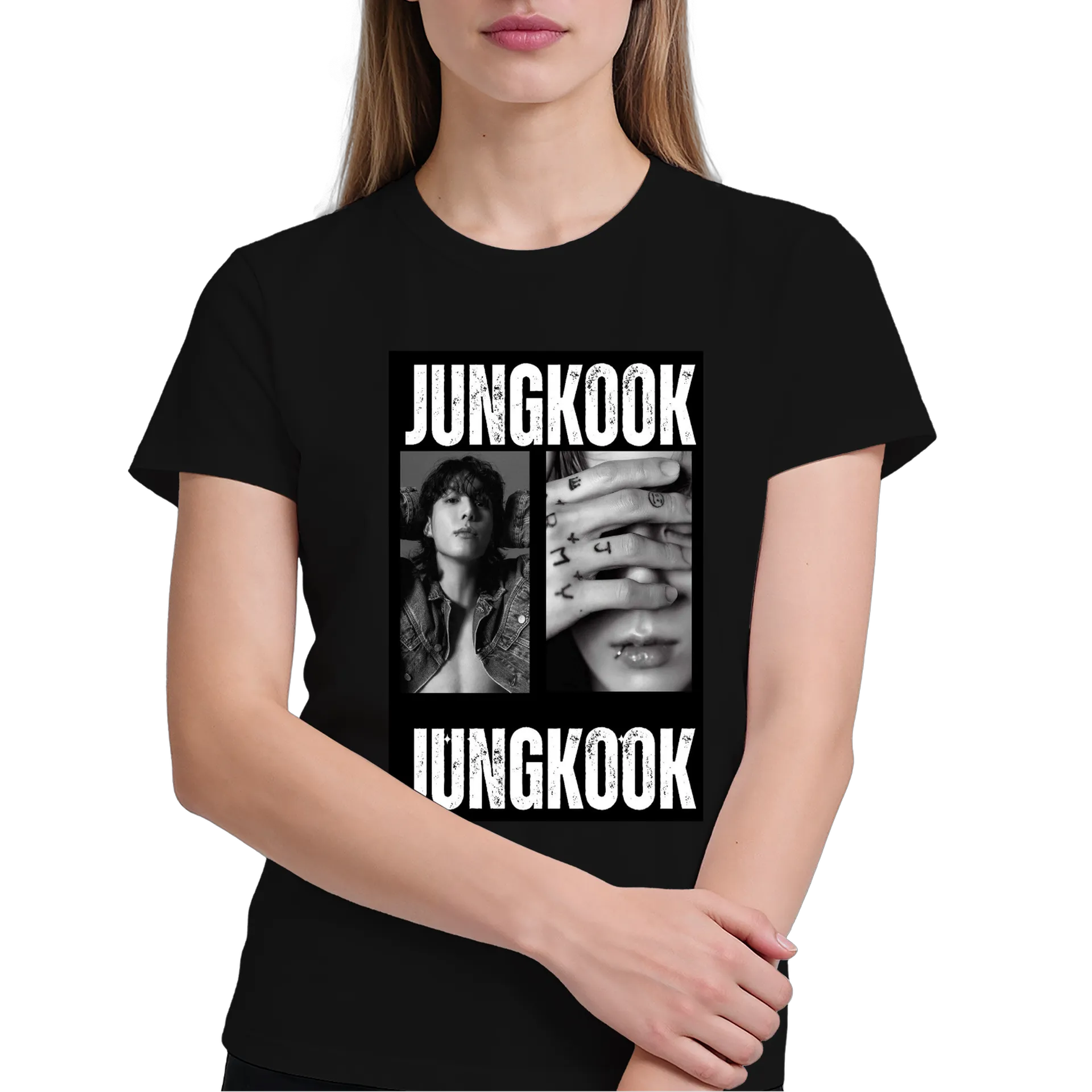 Camiseta Jungkook Preto 100% Algodão - Imagem 4