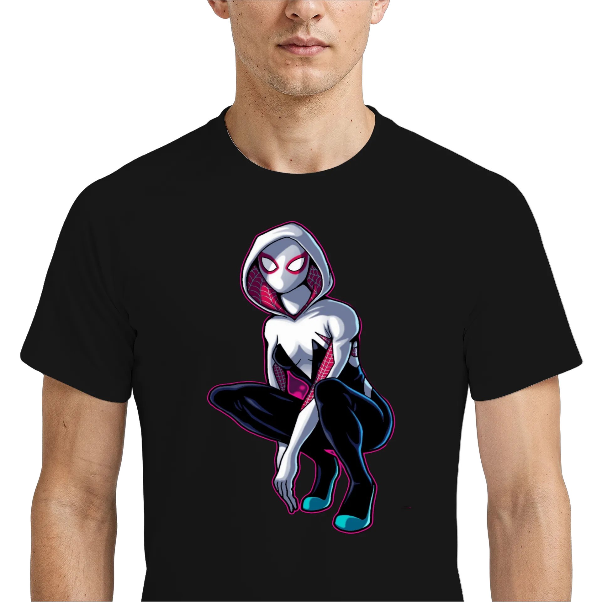 Camiseta Dry Fit Aranha Estilo Cartoon 100% Algodão - Imagem 4