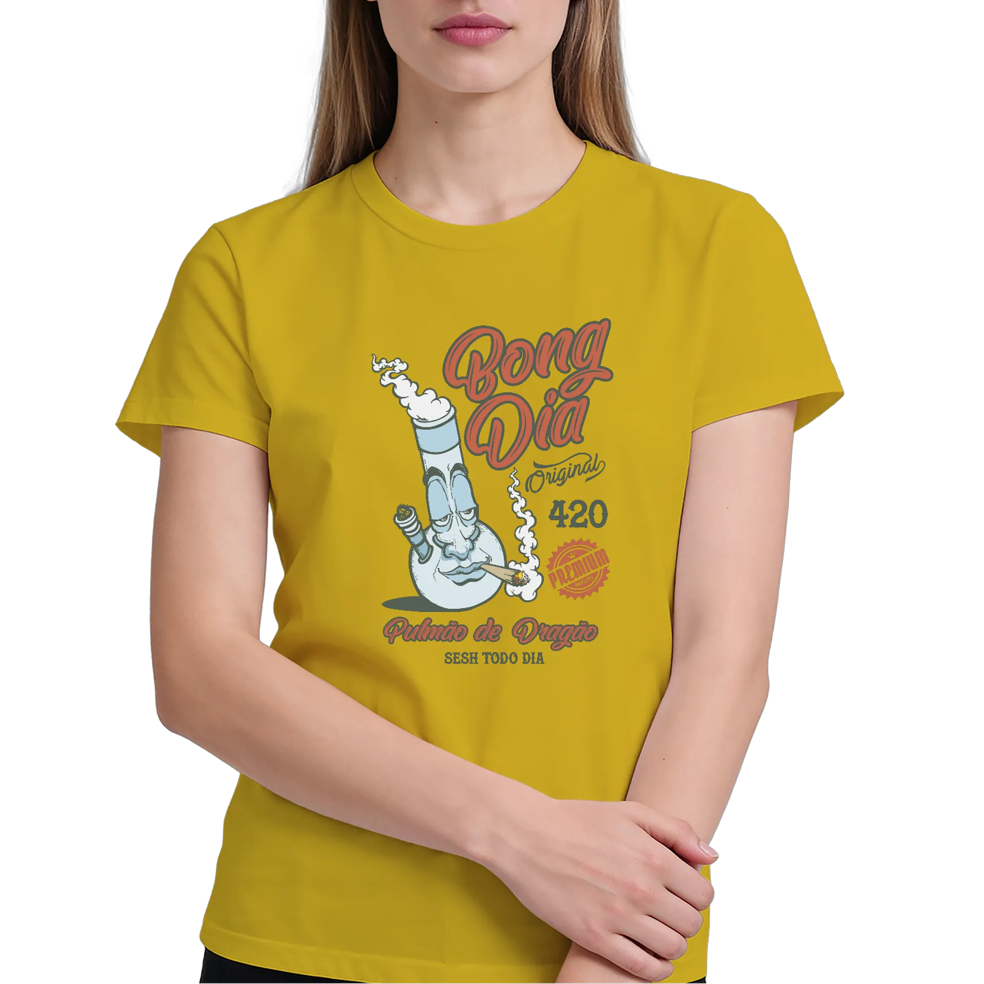 Camiseta Estampa Bong Dia 100% Algodão - Imagem 4