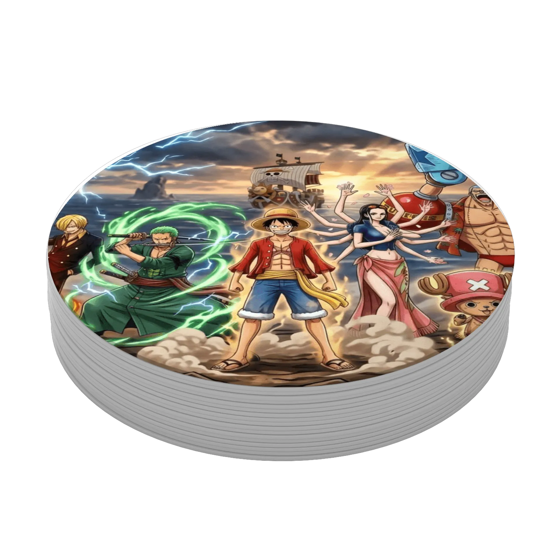 Porta-copo Tripulação One Piece Anime MDF - Imagem 3
