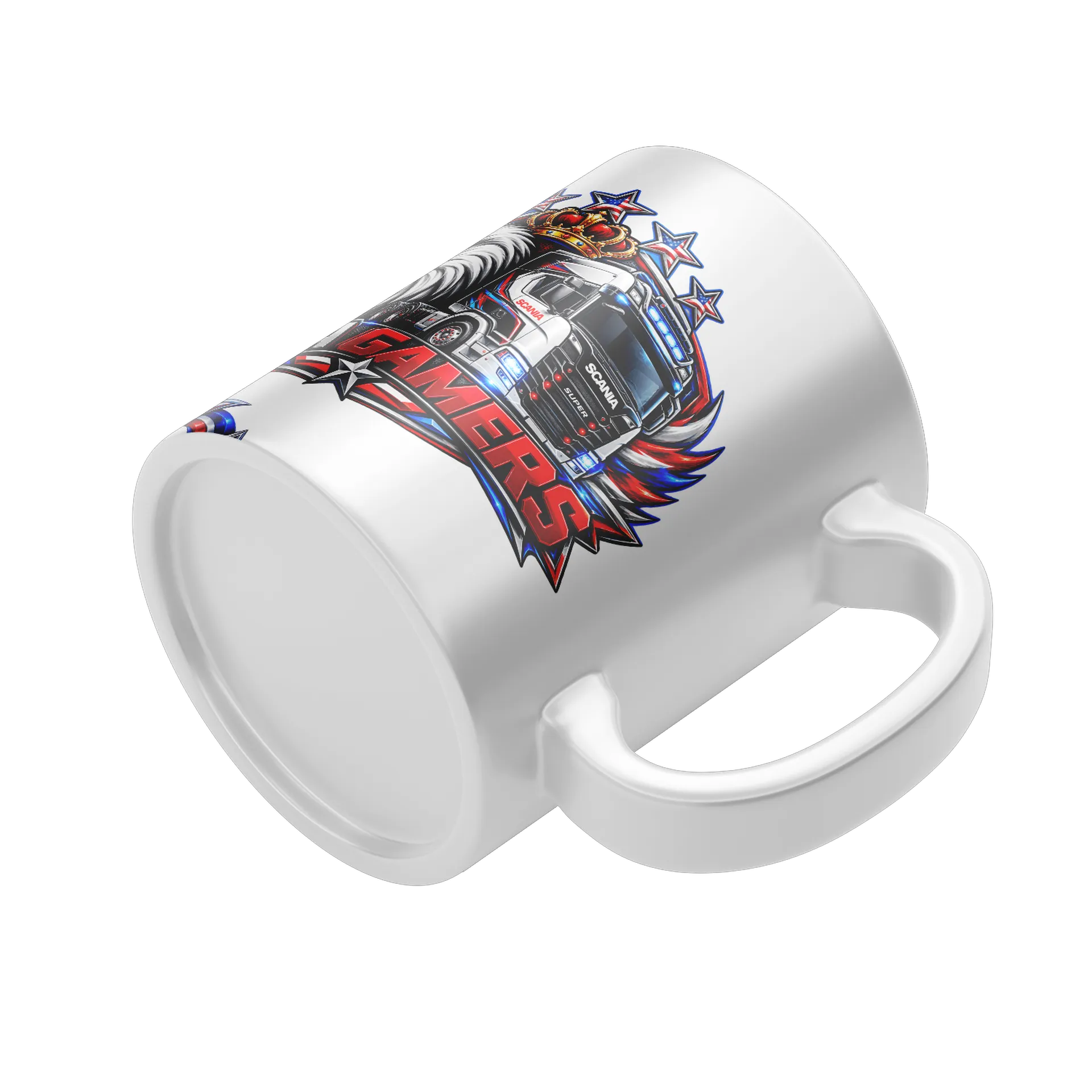 Caneca Porcelana Fantasia 325ml 1GRA Gamers White de 1GRA  — imagem 4 de 4