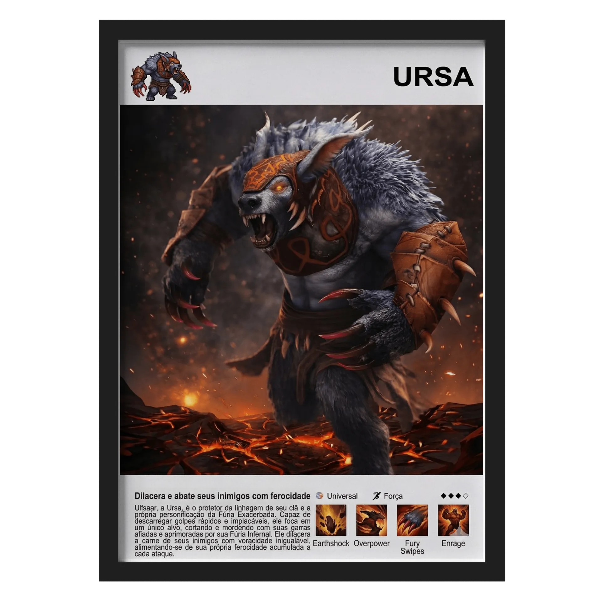 Quadro A3 Ursa Exclusivo - Imagem 1