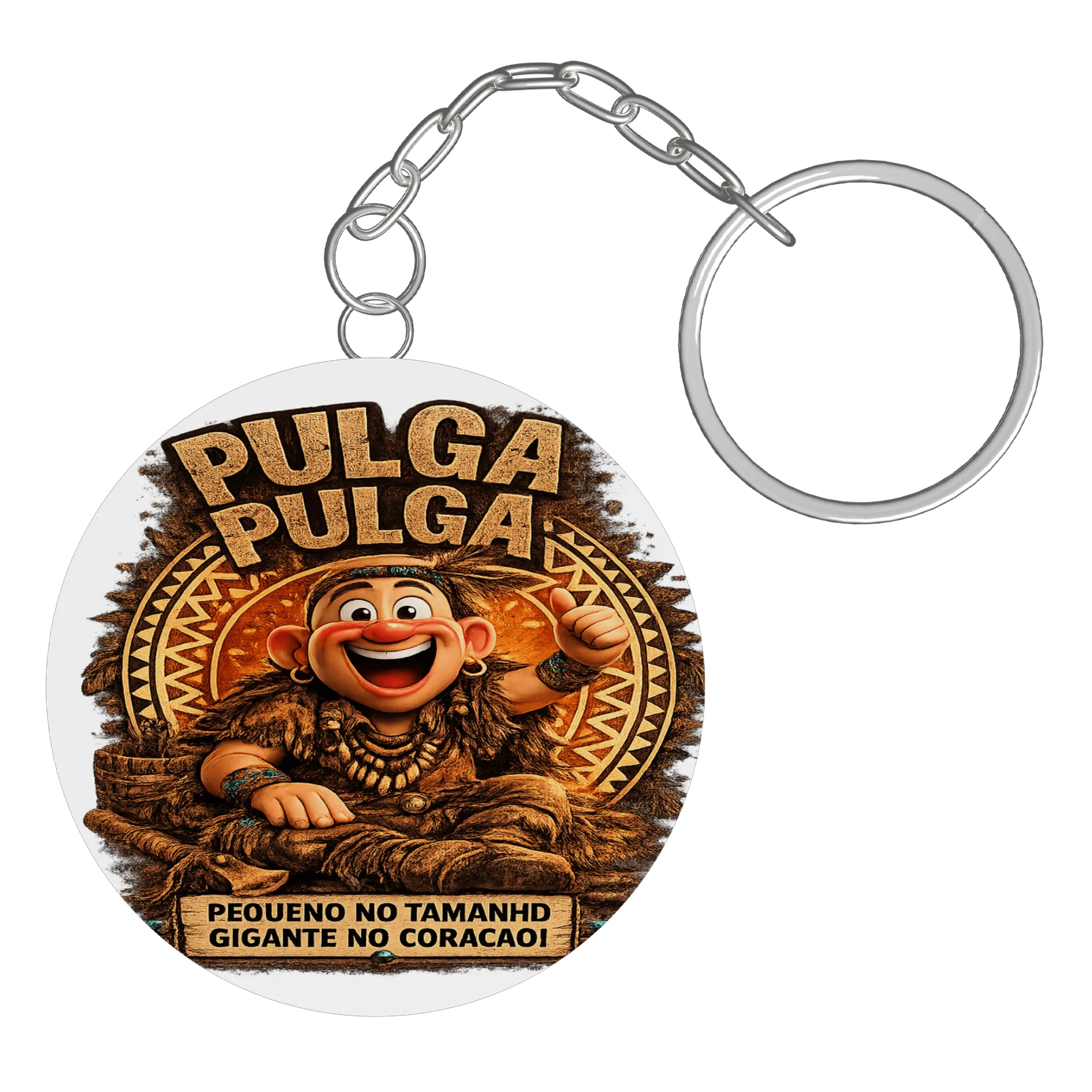 Chaveiro MDF Pulga Pulga Personagem Divertido - Imagem 3