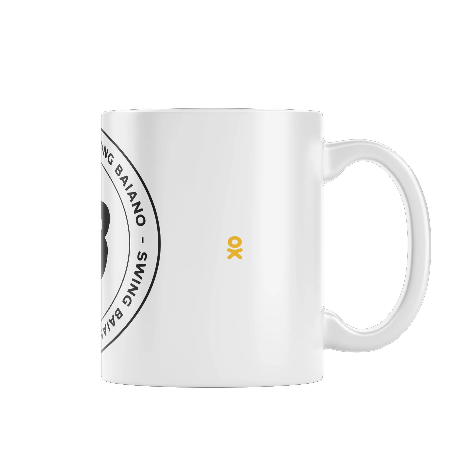 Caneca Porcelana Estampa Branca “SB” de OXEKiU — imagem 1 de 4