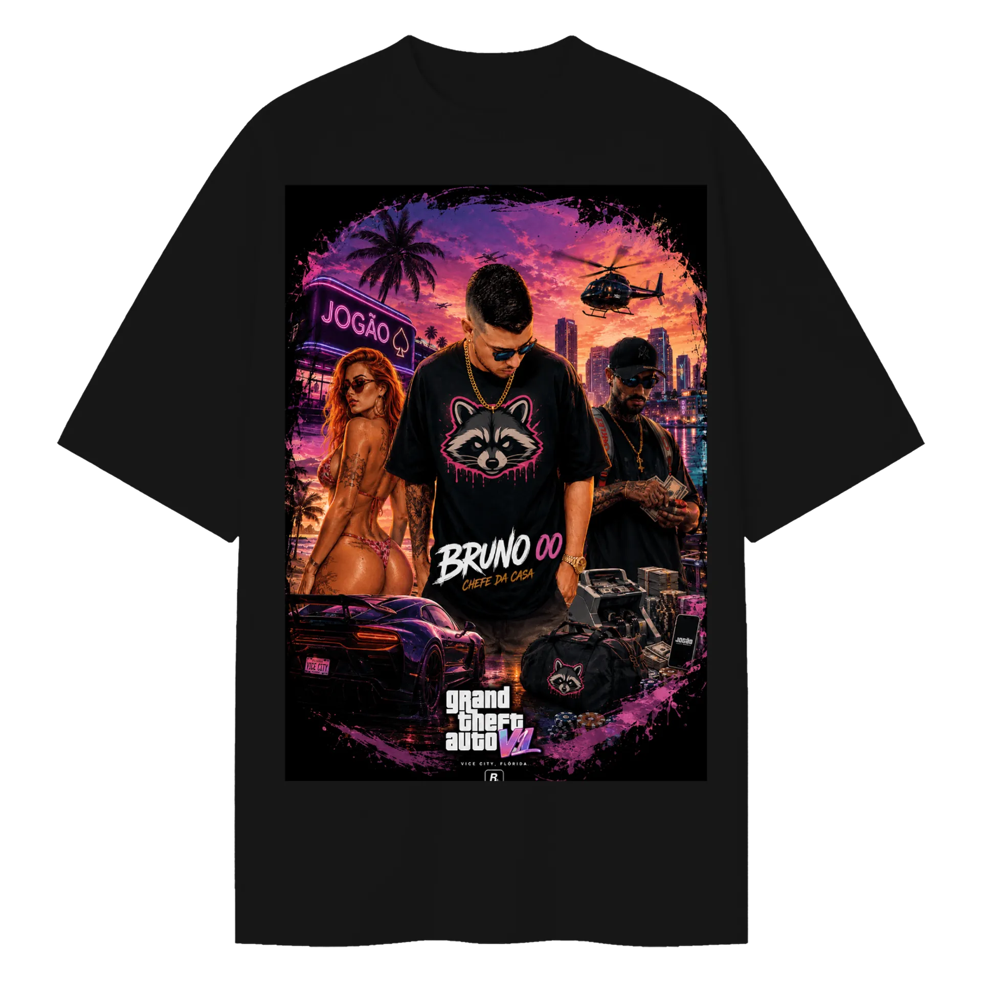 Camiseta Oversized BIG00 GTA 6 - Imagem 1