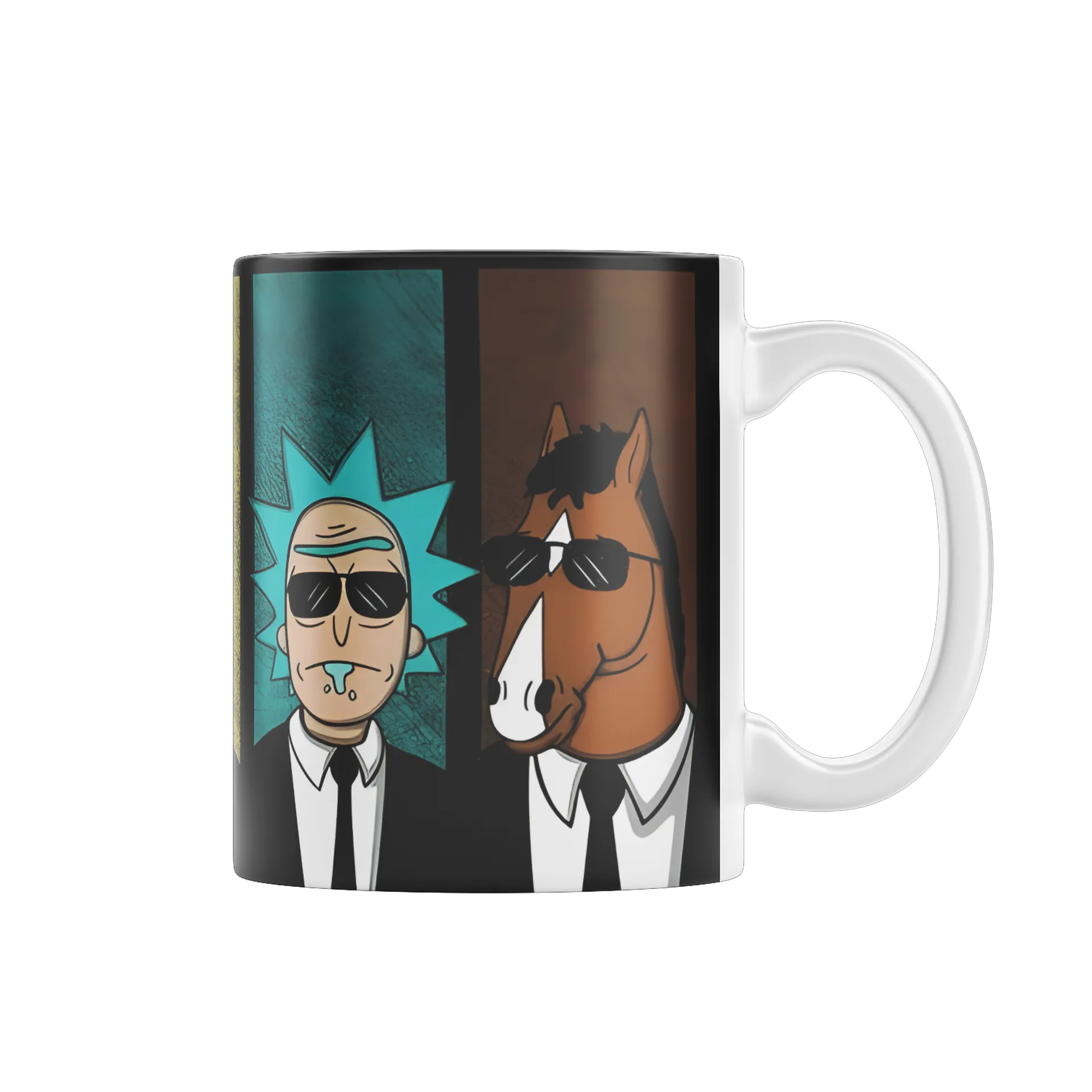 Caneca Personagens de Desenho com Óculos Escuros 325ml - Imagem 1