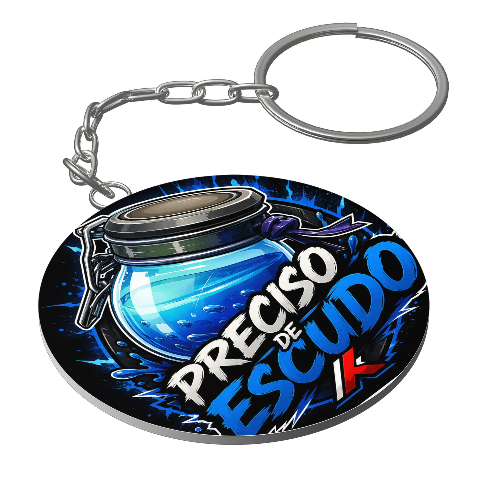 Chaveiro MDF Estampa Precisando de Escudo - Imagem 1