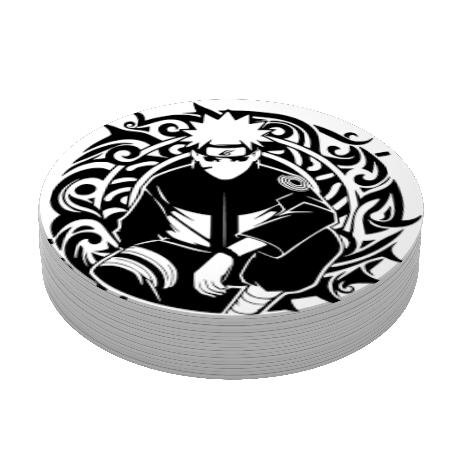 Porta-copo MDF Naruto Estampa Tribal 10x10cm - Imagem 4