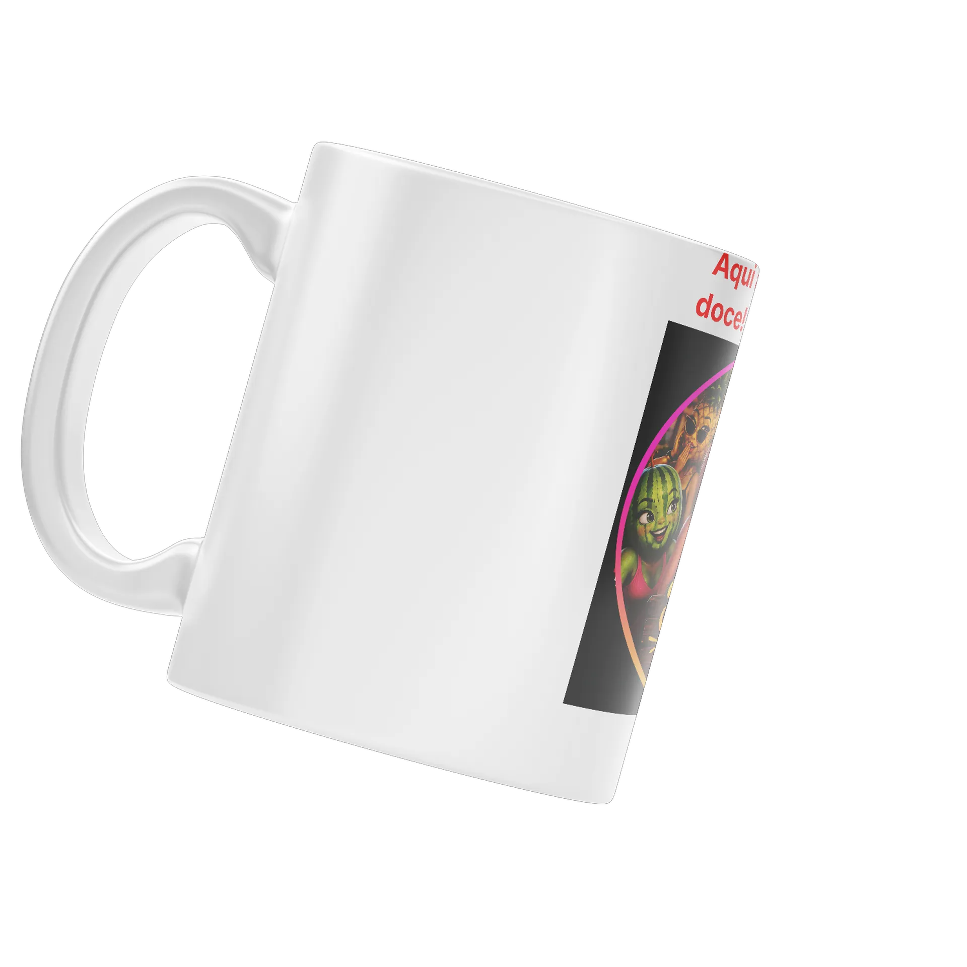 Caneca Frutas da Vila Estilo Cartoon Colorido 325ml de Vila das frutas  — imagem 4 de 4