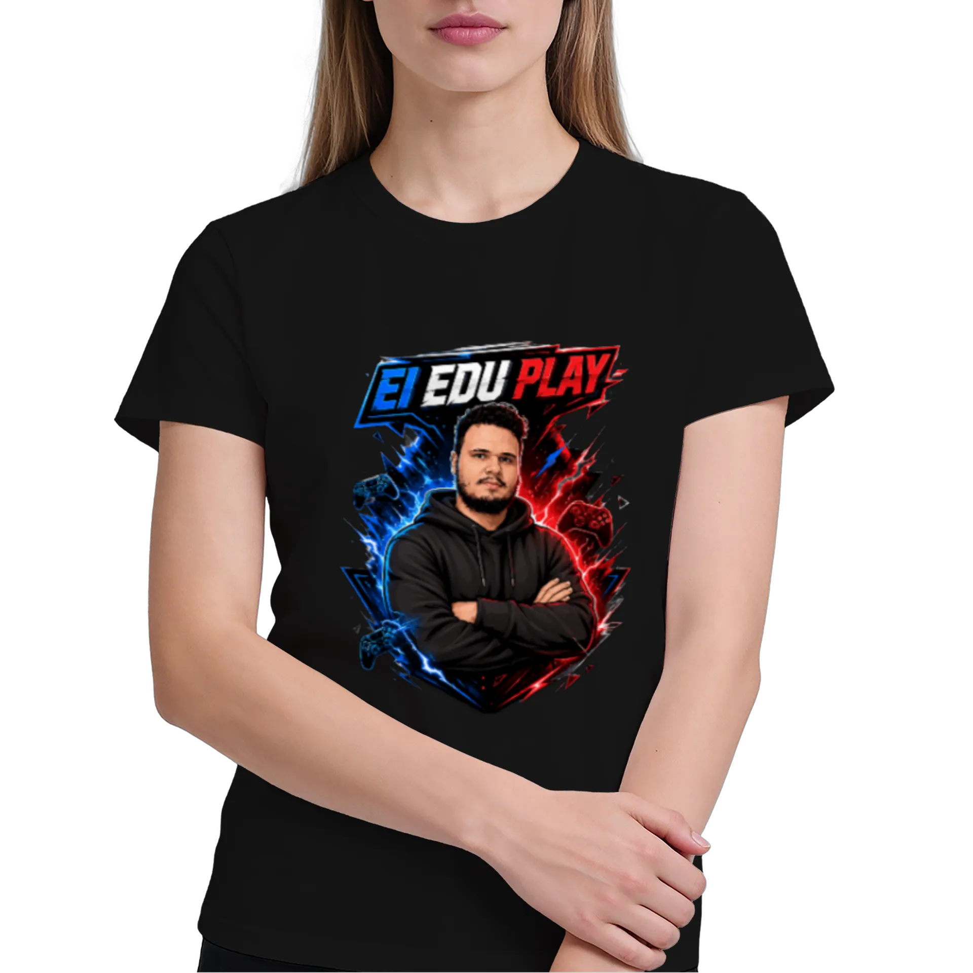 Camiseta Estampa Gamer Edu Play 100% Algodão - Imagem 4