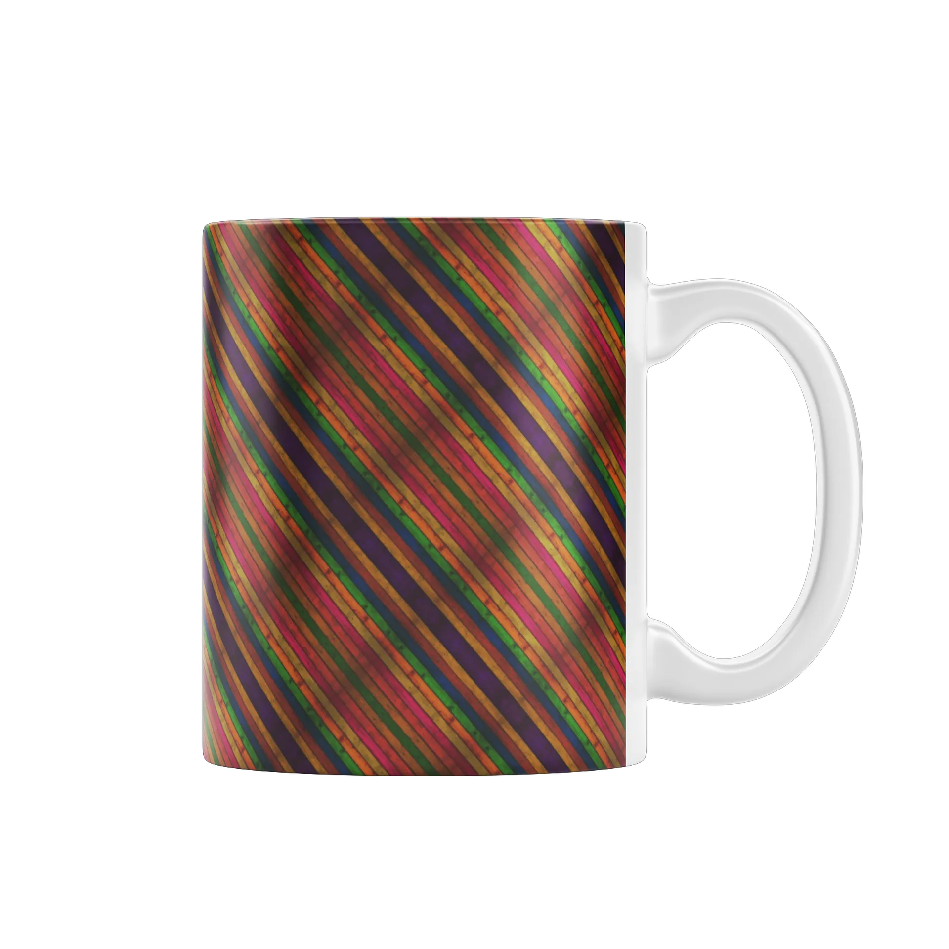 Caneca Porcelana Estampa Geométrica Multicolorida 325ml - Imagem 1