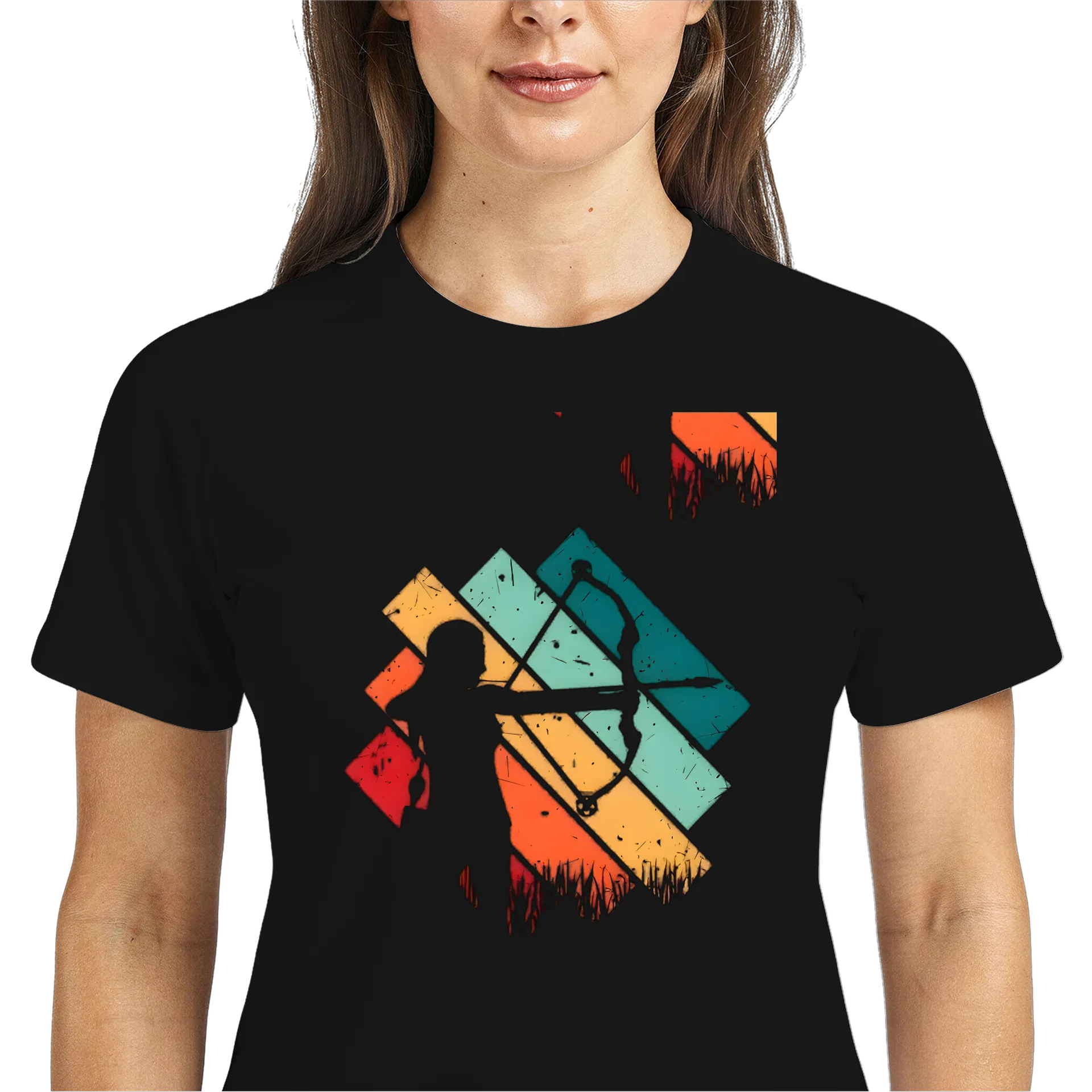 Camiseta Dry Fit Estampa Geométrica Abstrata Colorida - Imagem 3
