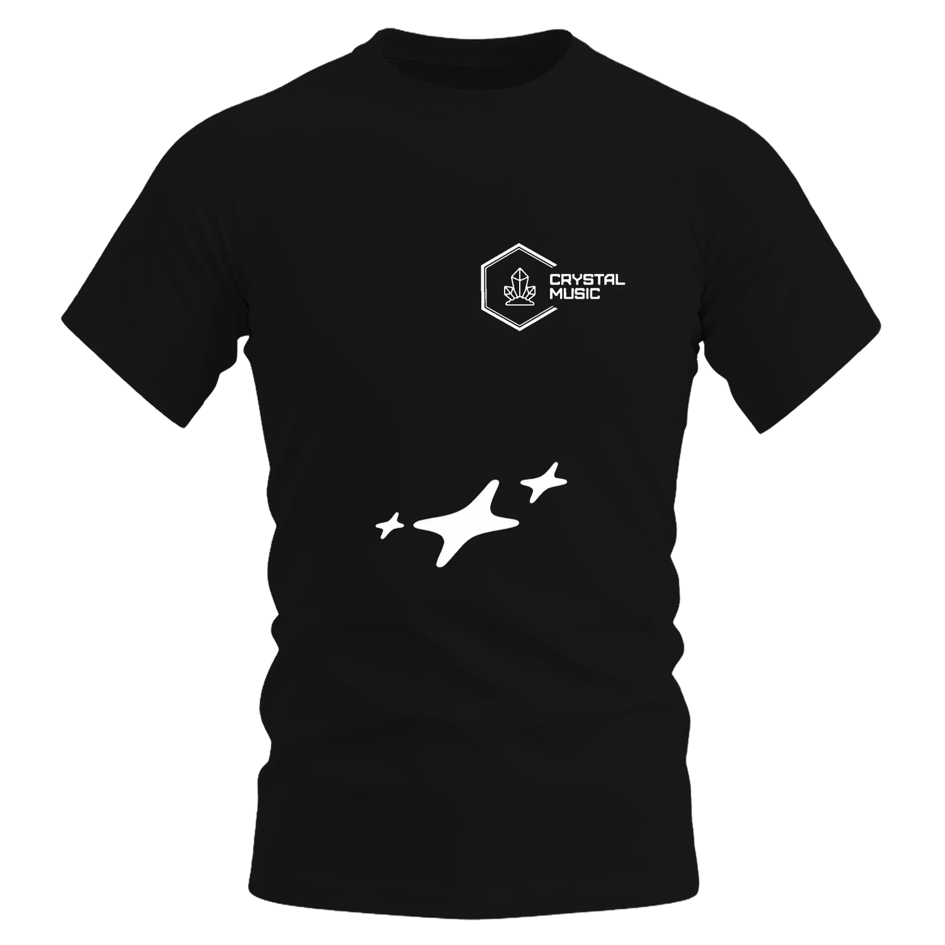 Camiseta CMB After Stars X Blessed "DJ ISAC BEATS" - Preta de Crystal Music Brasil