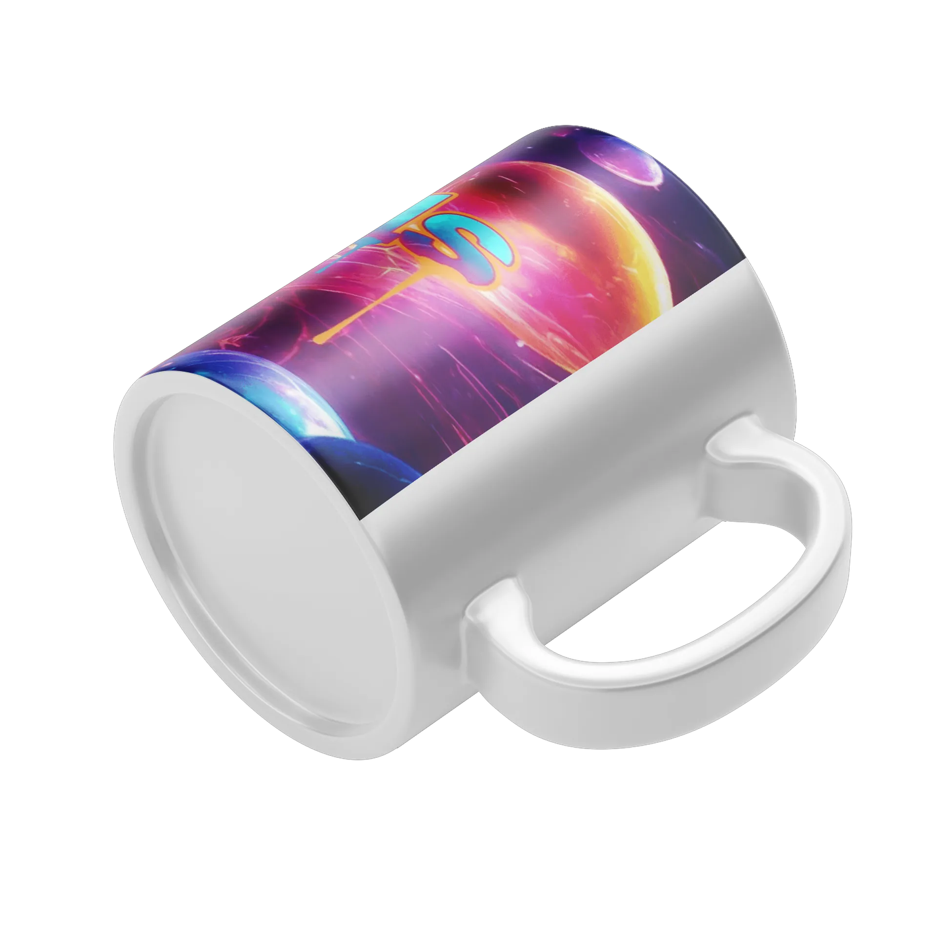 Caneca Porcelana Estampa Tikballs Branco 325ml - Imagem 4