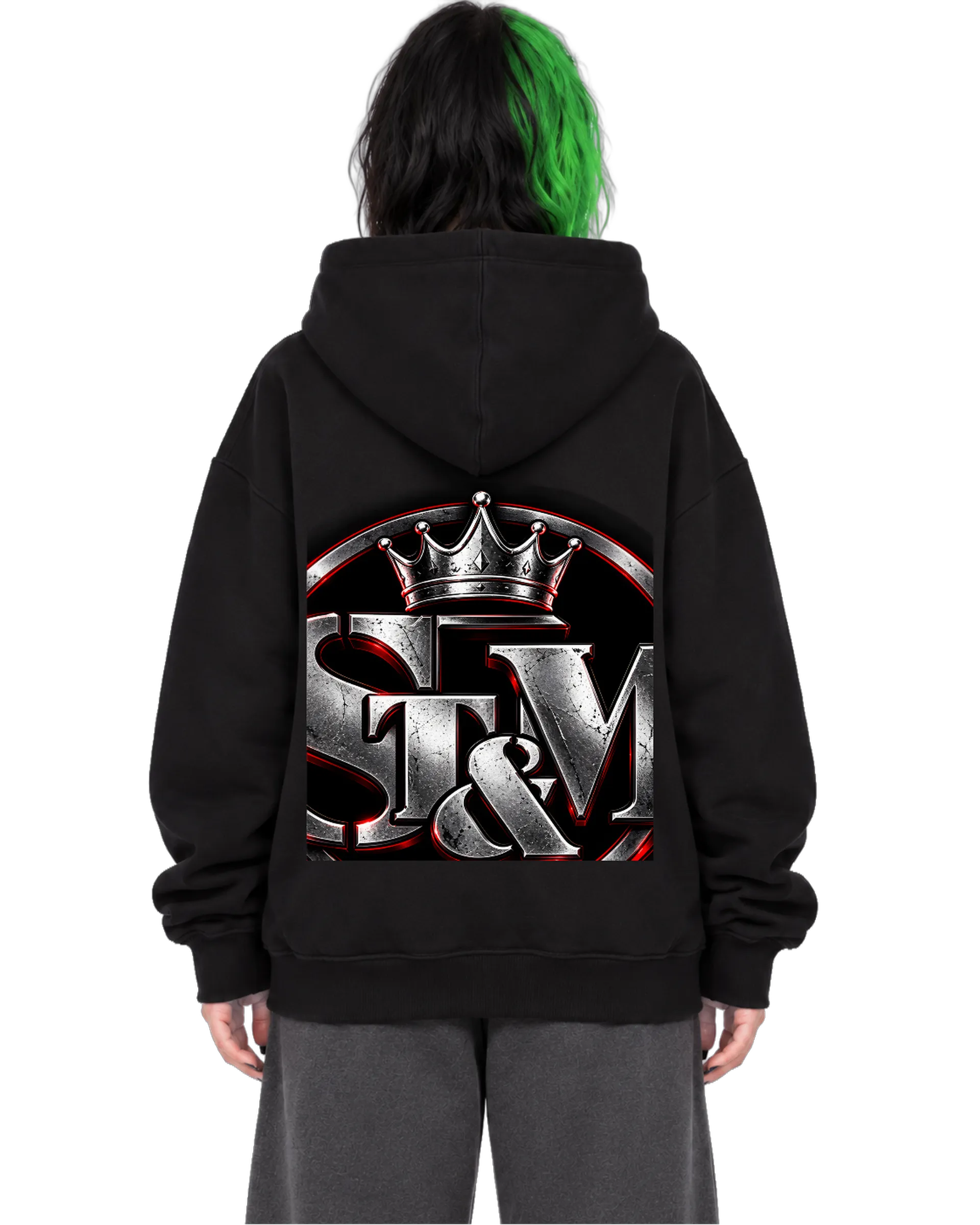 Blusa Moletom Grafite Crown Battle Estampa Metalizada de Stanley Money Team  — imagem 2 de 6