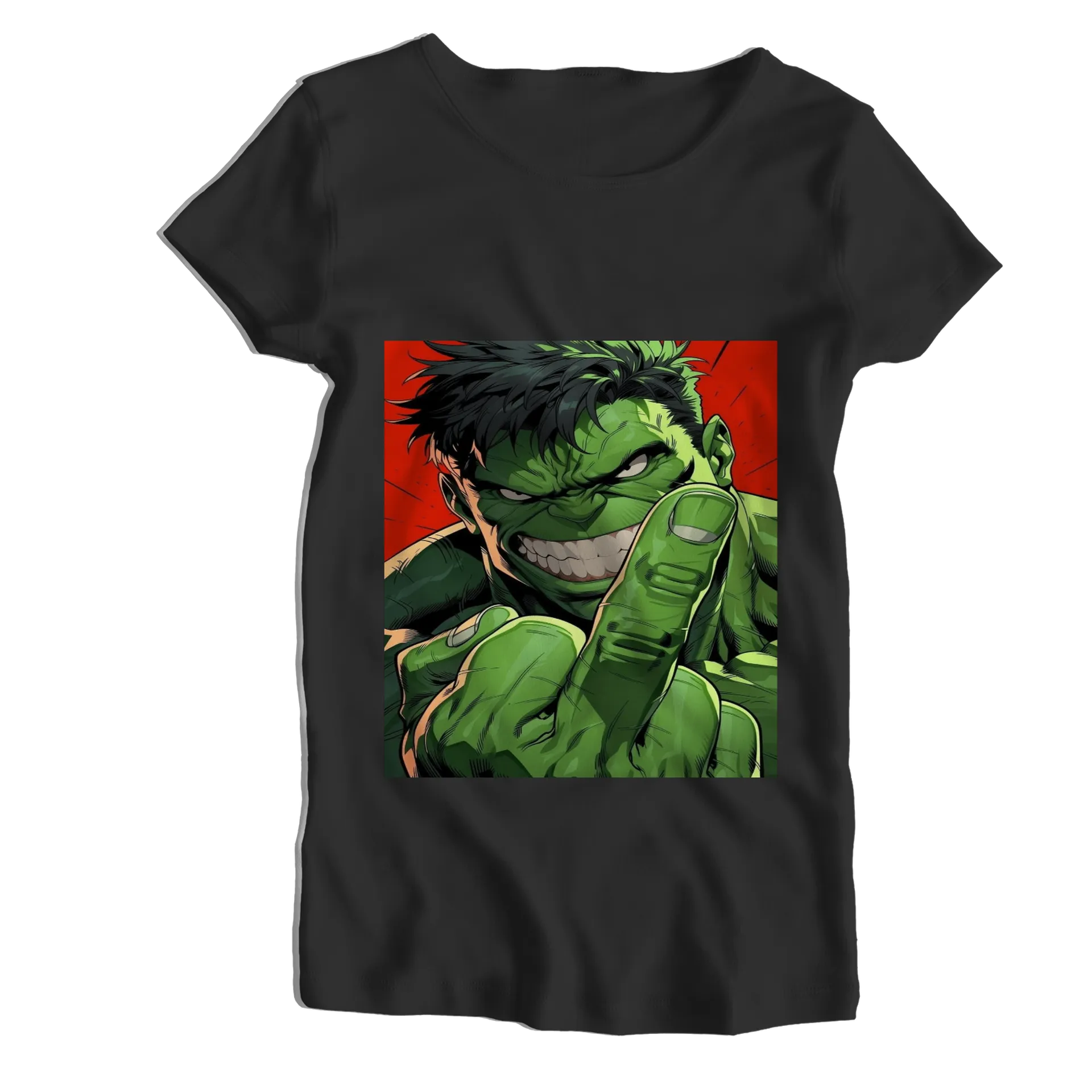 Camiseta Babylook Hulk Estilo Quadrinhos 100% Algodão - Imagem 1