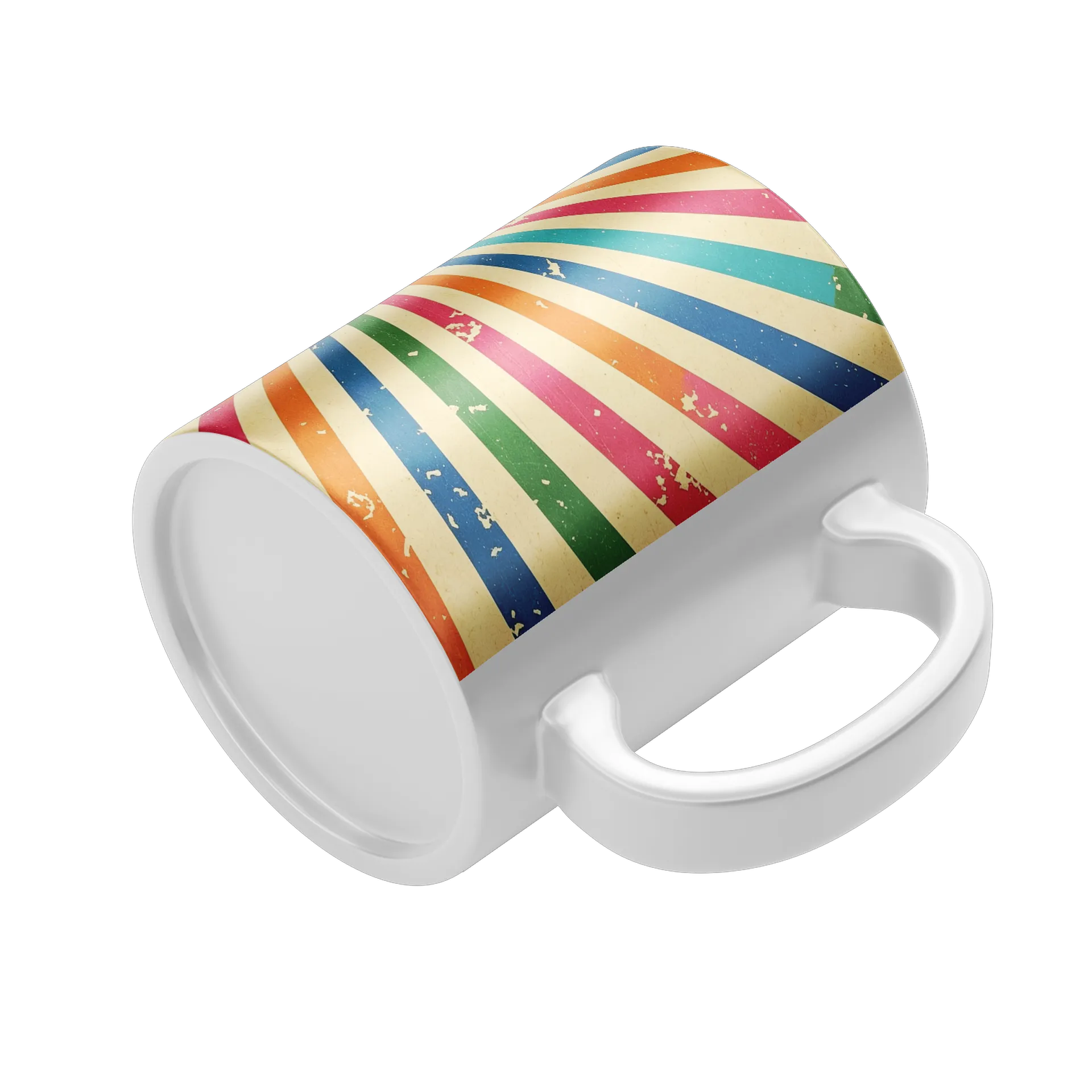 Caneca Porcelana Estampa Psicodélica 325ml - Imagem 4