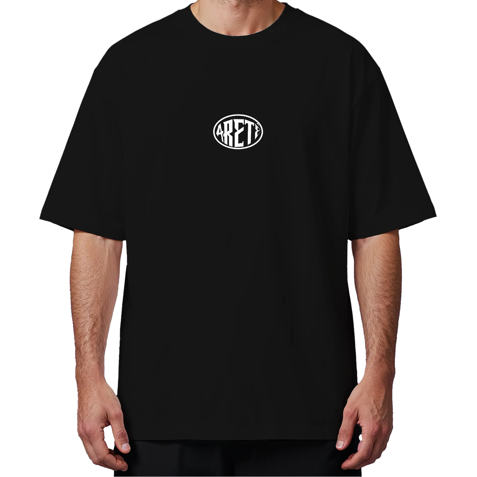 Camiseta Oversized Estampa de Atlas com Globo Monocromática - Imagem 4