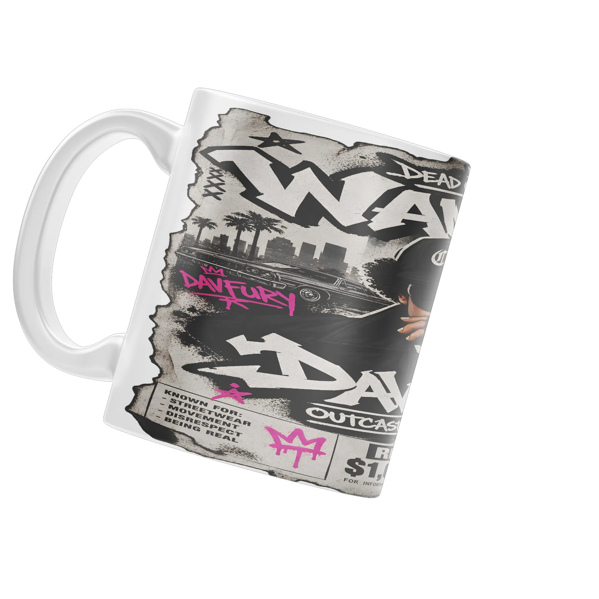 Caneca Outcasts Never Die - Davfury Streetwear Comp. ® - Imagem 3