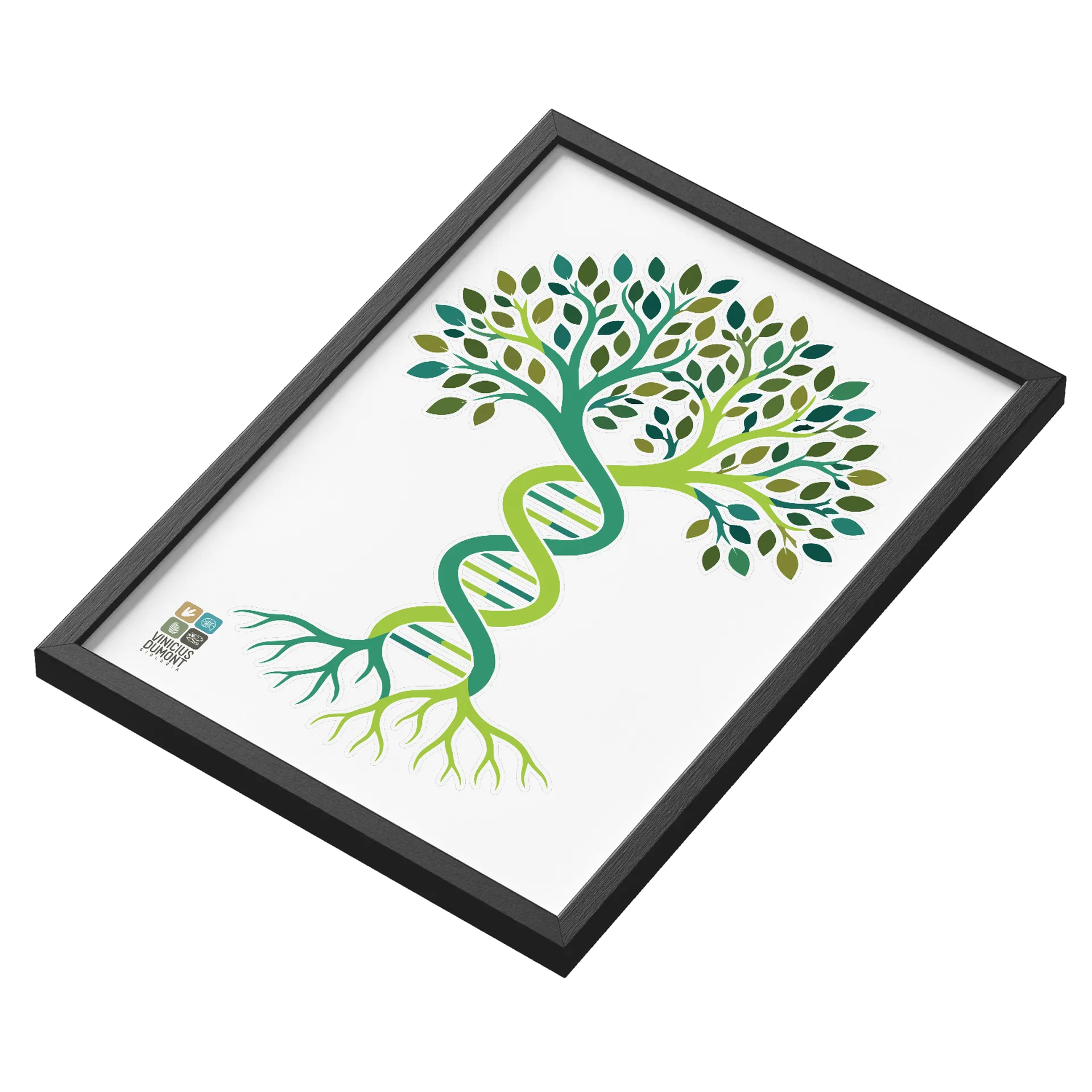 Quadro Árvore fida de DNA Verde A3 MDF e Vidro - Imagem 3