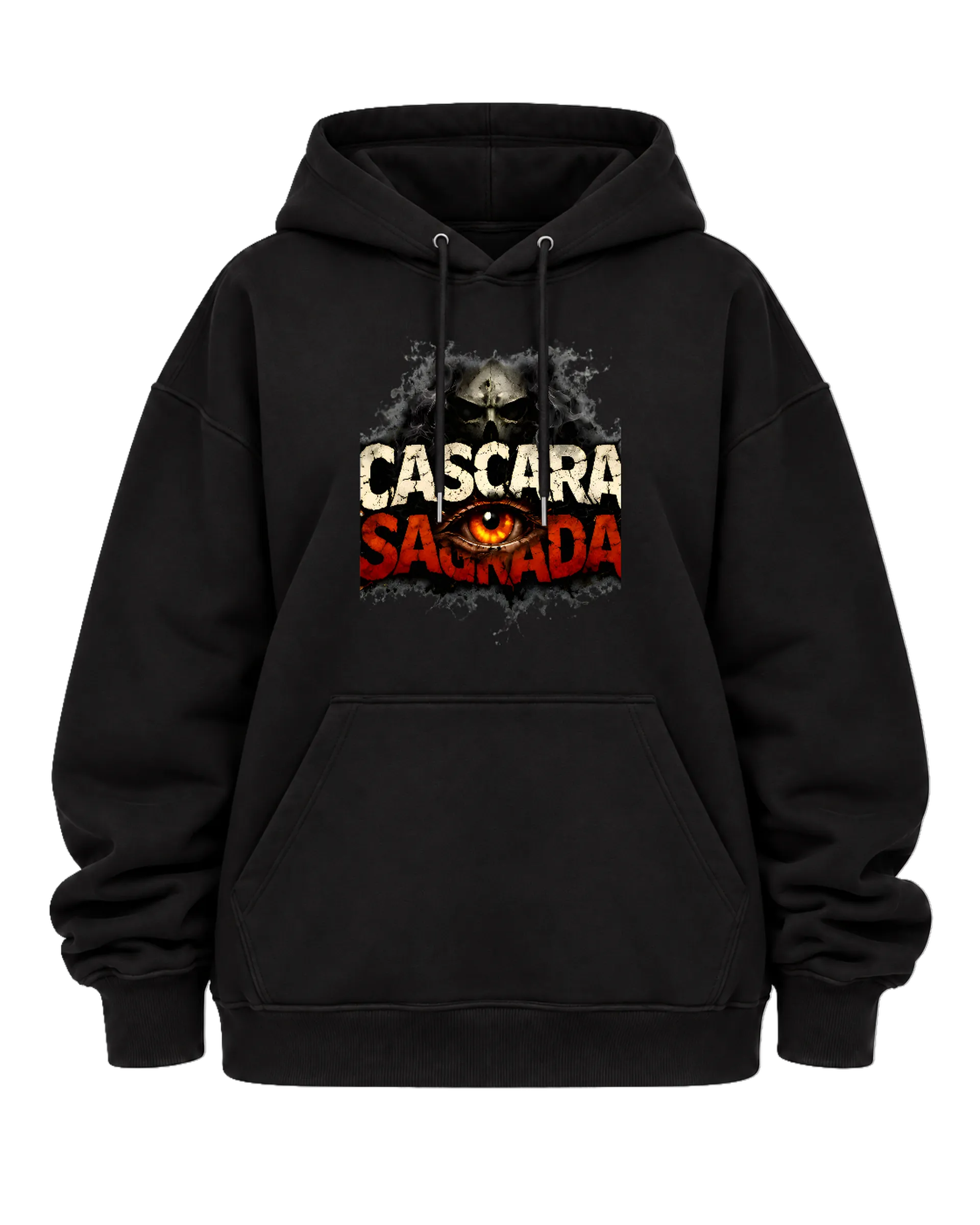Blusa Moletom Canguru Caveira Olho Fumaça CASCARA Sagrada - Imagem 5