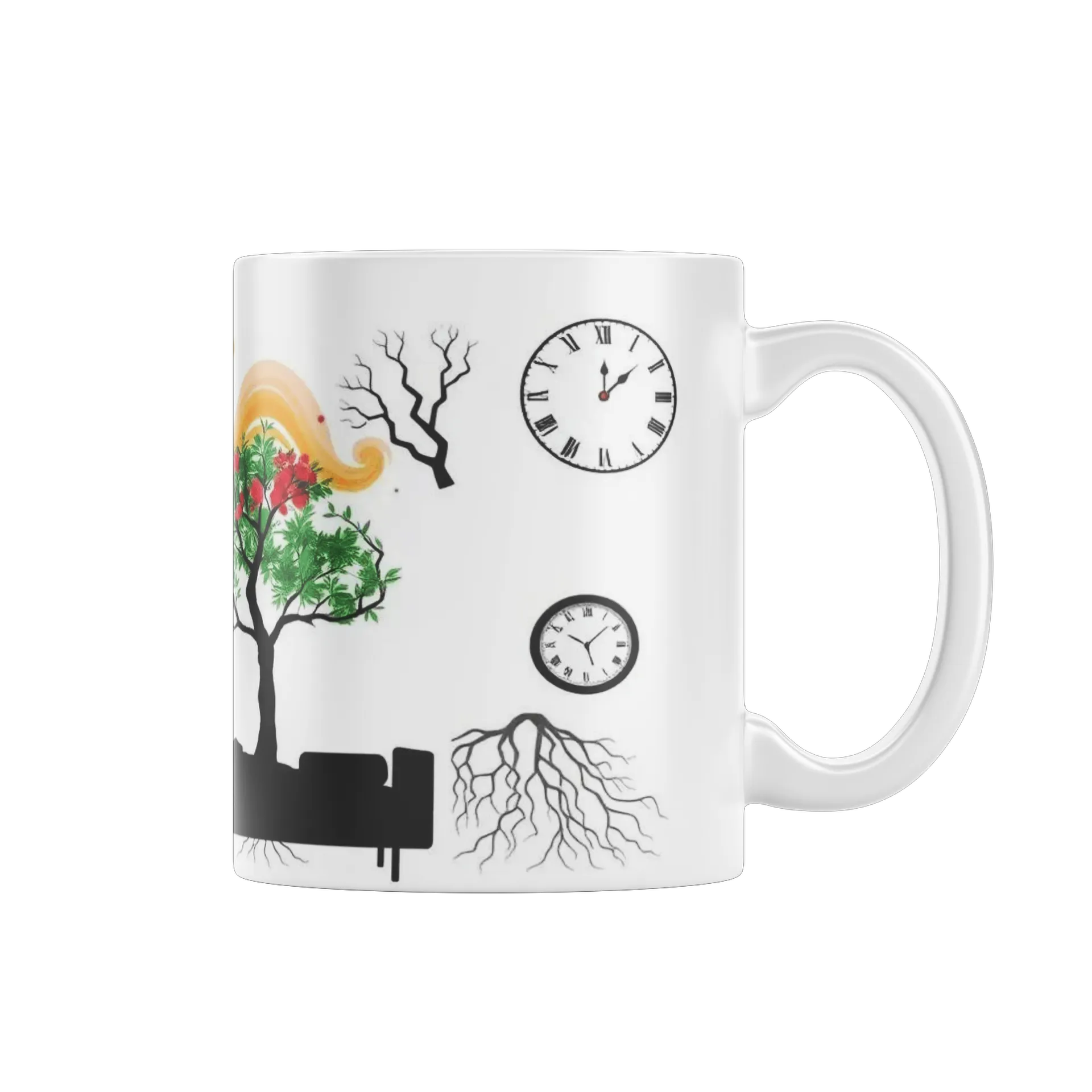 Caneca Porcelana Mente Criativa Branco 325ml - Imagem 1