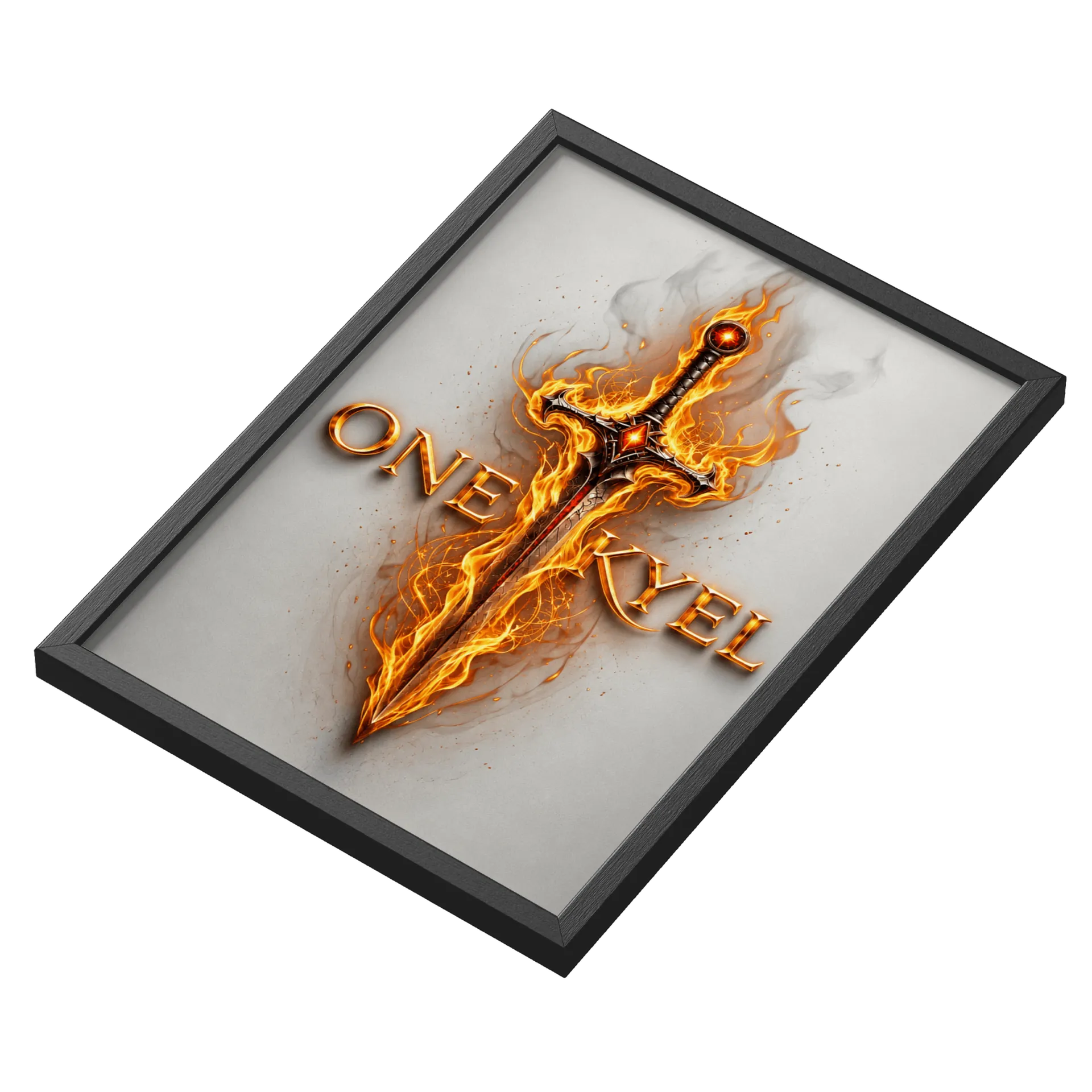 Quadro Logotipo One Kyel A3 MDF e Vidro - Imagem 3