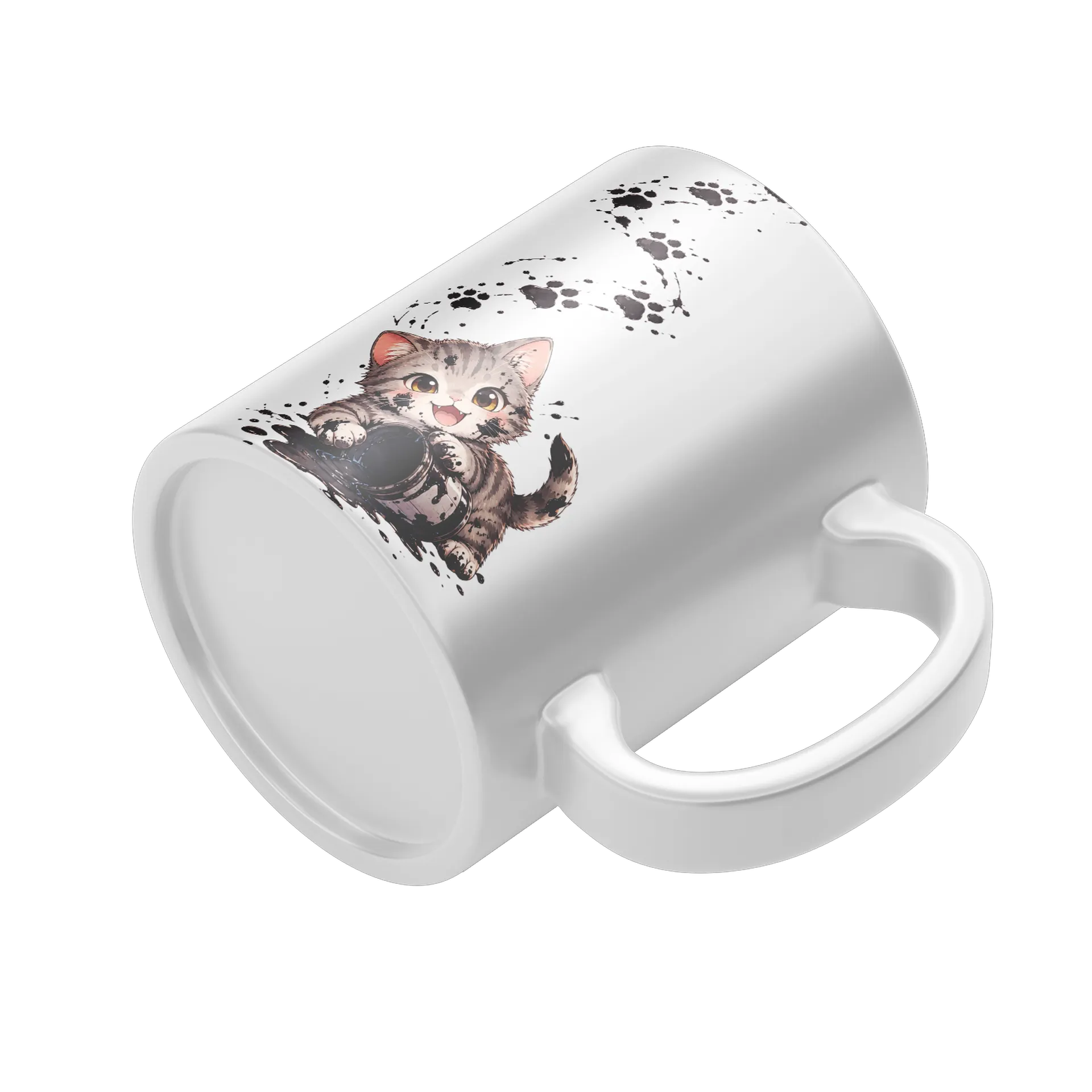 Caneca Porcelana Gatinhos Brincalhões 325ml - Imagem 4