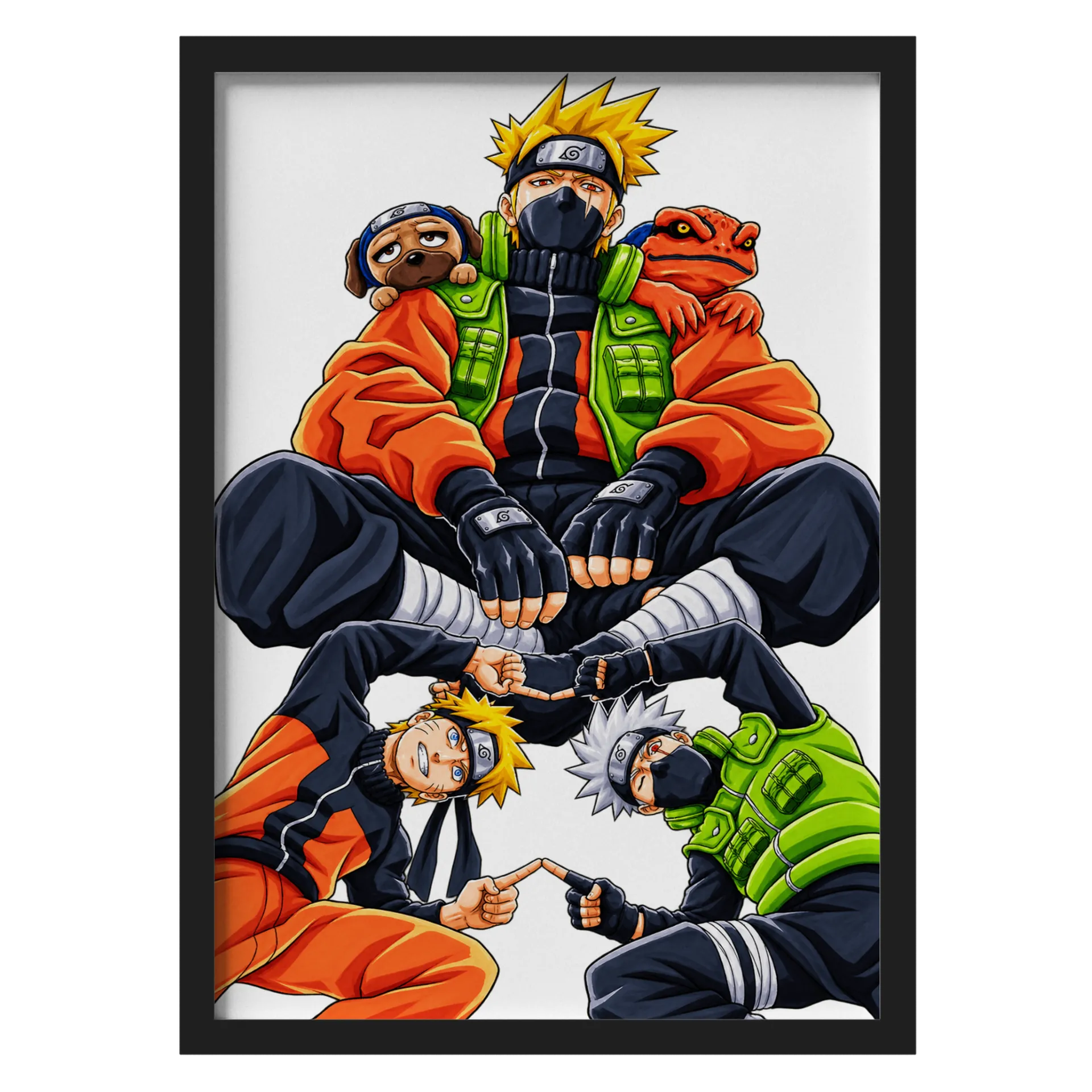 Quadro Naruto Estampa Konohaninja A3 MDF e Vidro - Imagem 1