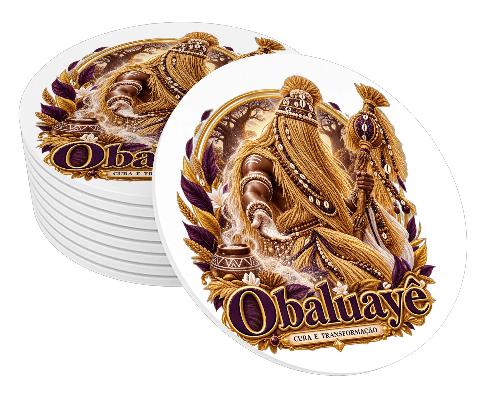 Porta-copo Obaluaiê  - Imagem 1