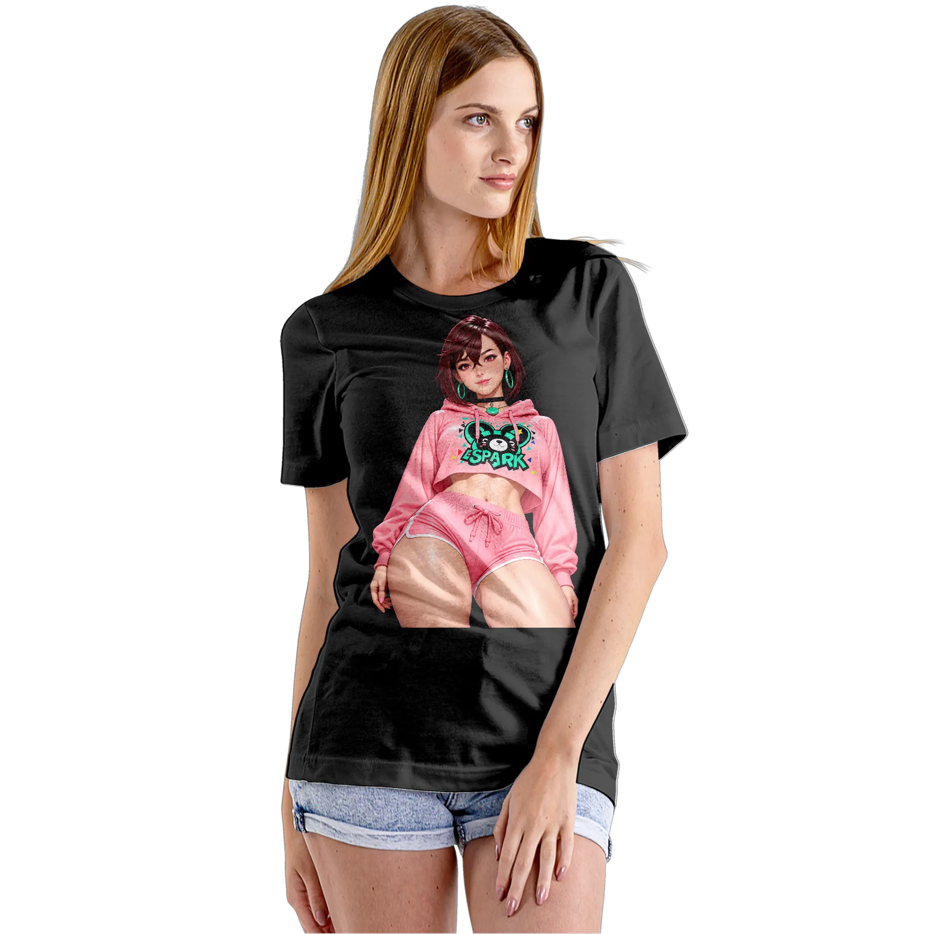 Camiseta Babylook Urso Tipográfico E-SPARK 100% Algodão de WEB TV JOAÇABA  — imagem 5 de 5