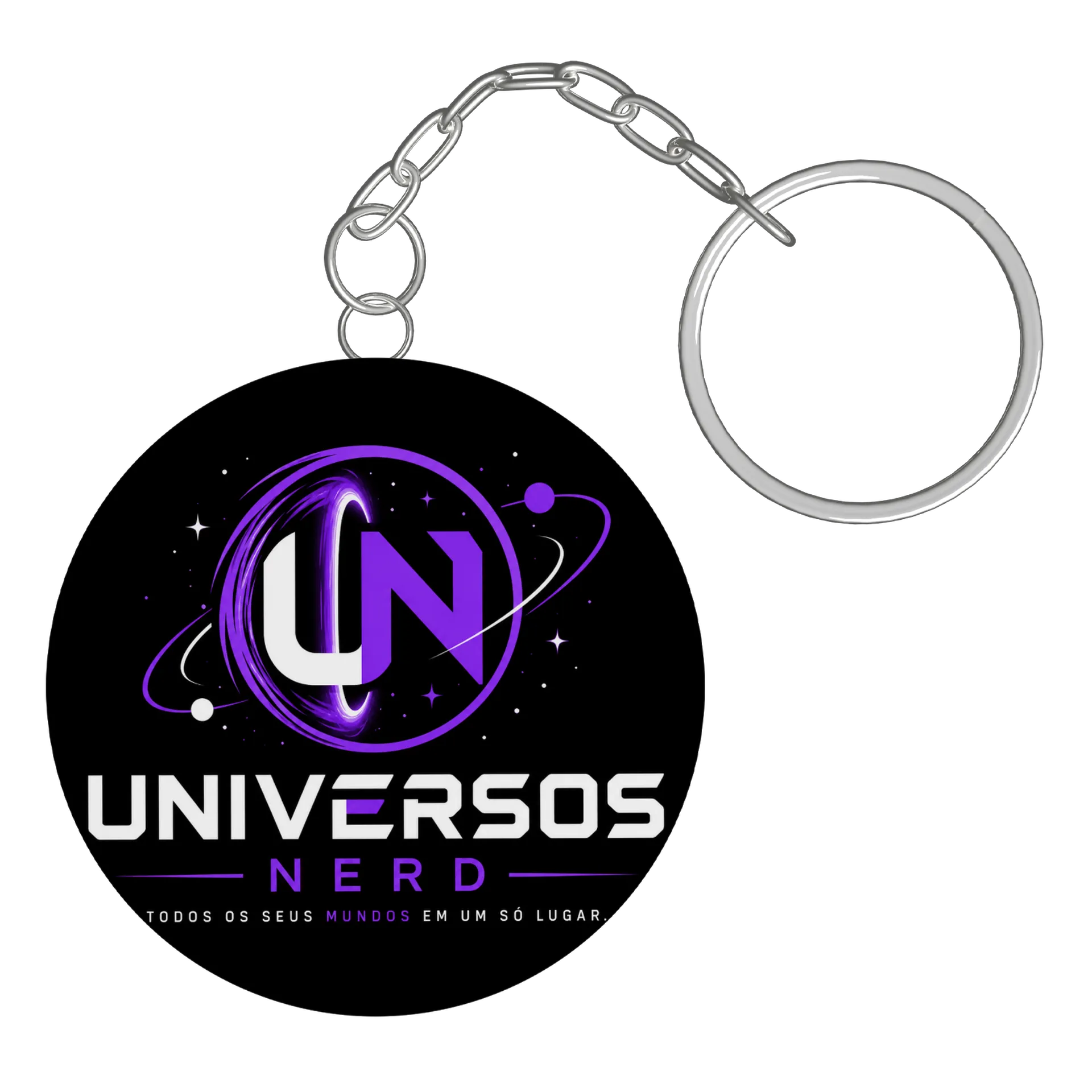 Chaveiro MDF Universos Nerd 5x5cm de Junior Maranhão