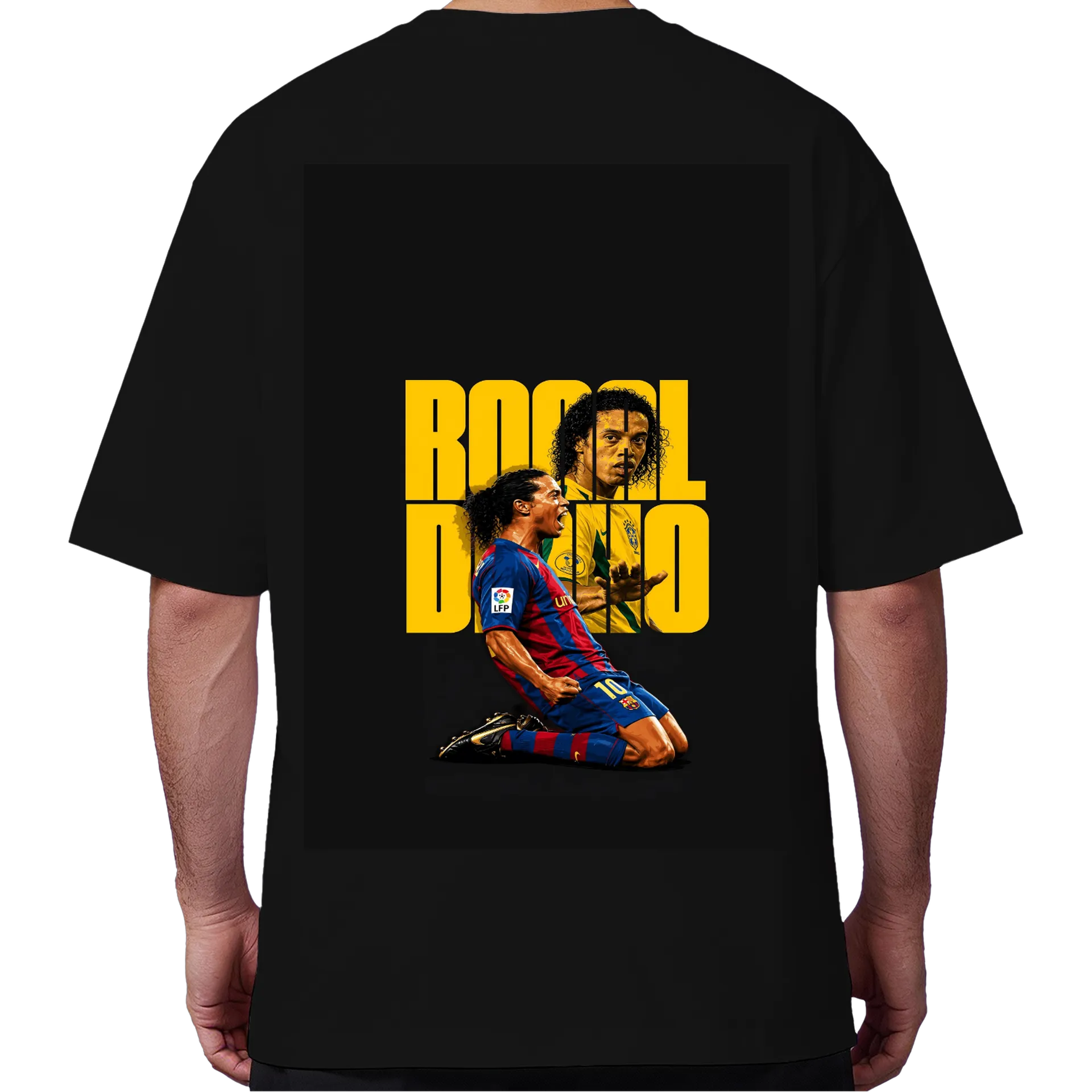 Camiseta Oversized Ronaldinho Estampa Personalizada 100% - Imagem 6