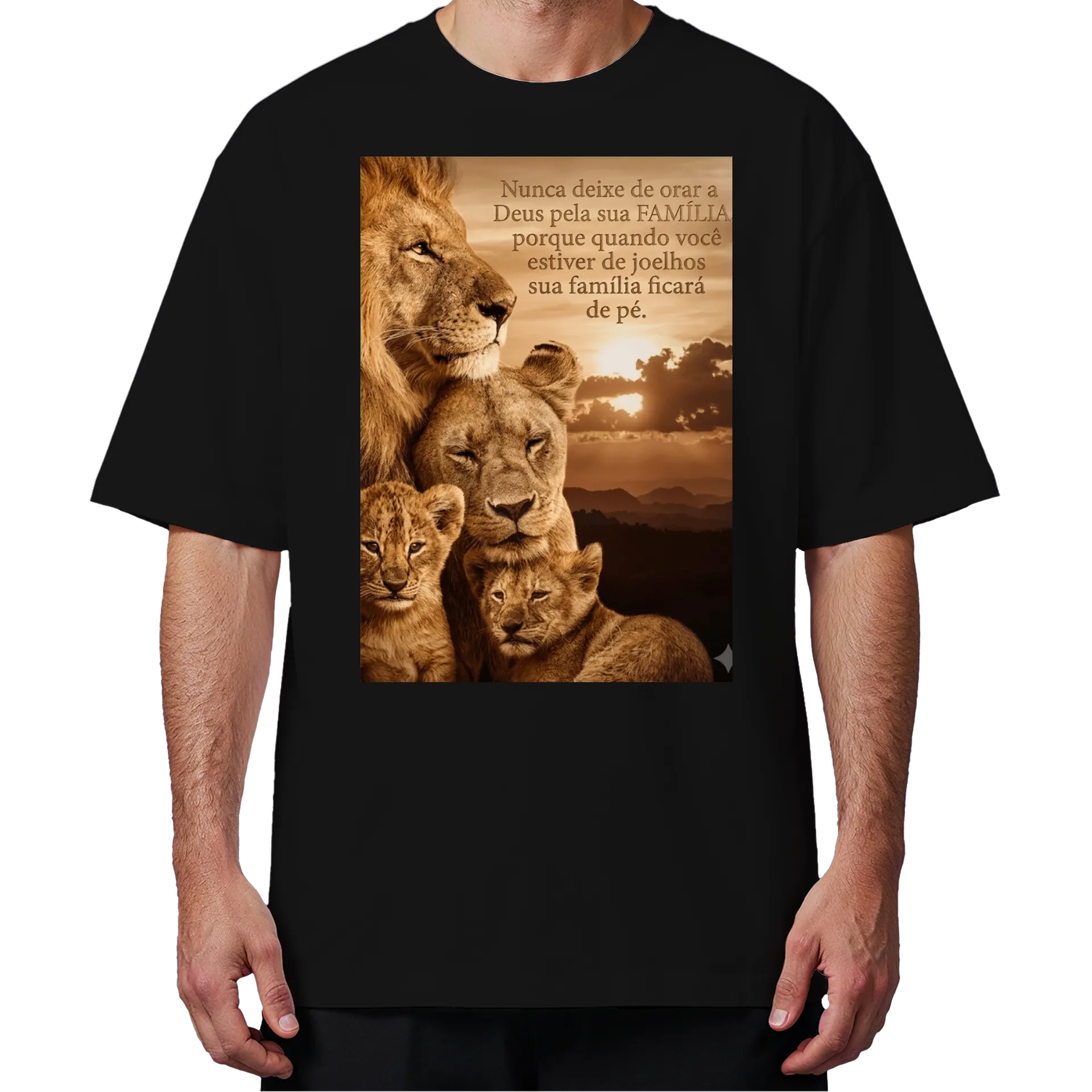 Camiseta Oversized Preto 100% Algodão - Imagem 4