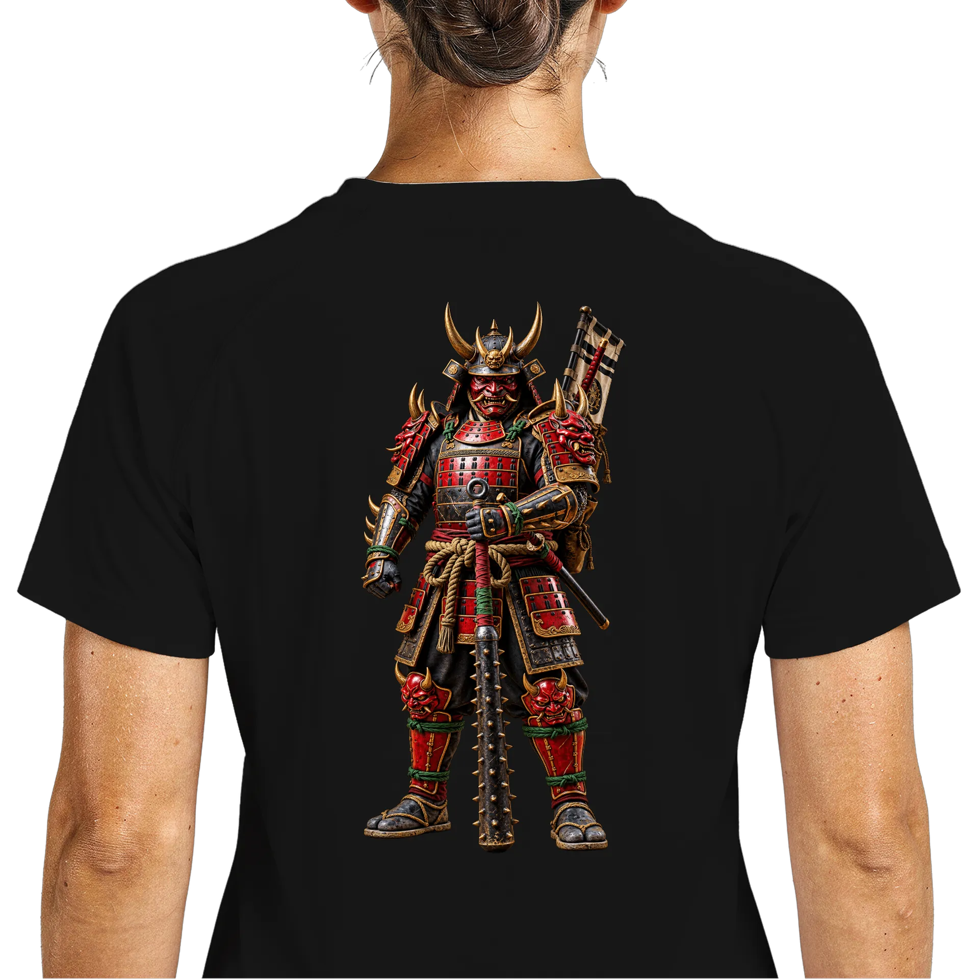 Camiseta Dry Fit Samurai Oni Armadura Japonesa Respirável - Imagem 5