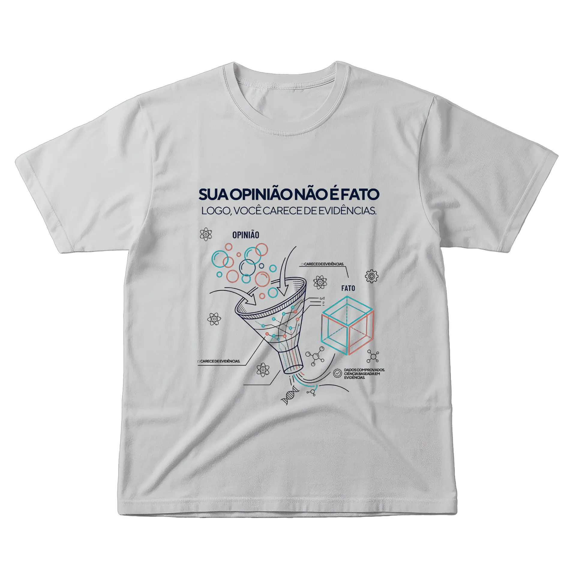 Camiseta Opinião e Fato 100% Algodão - Imagem 1
