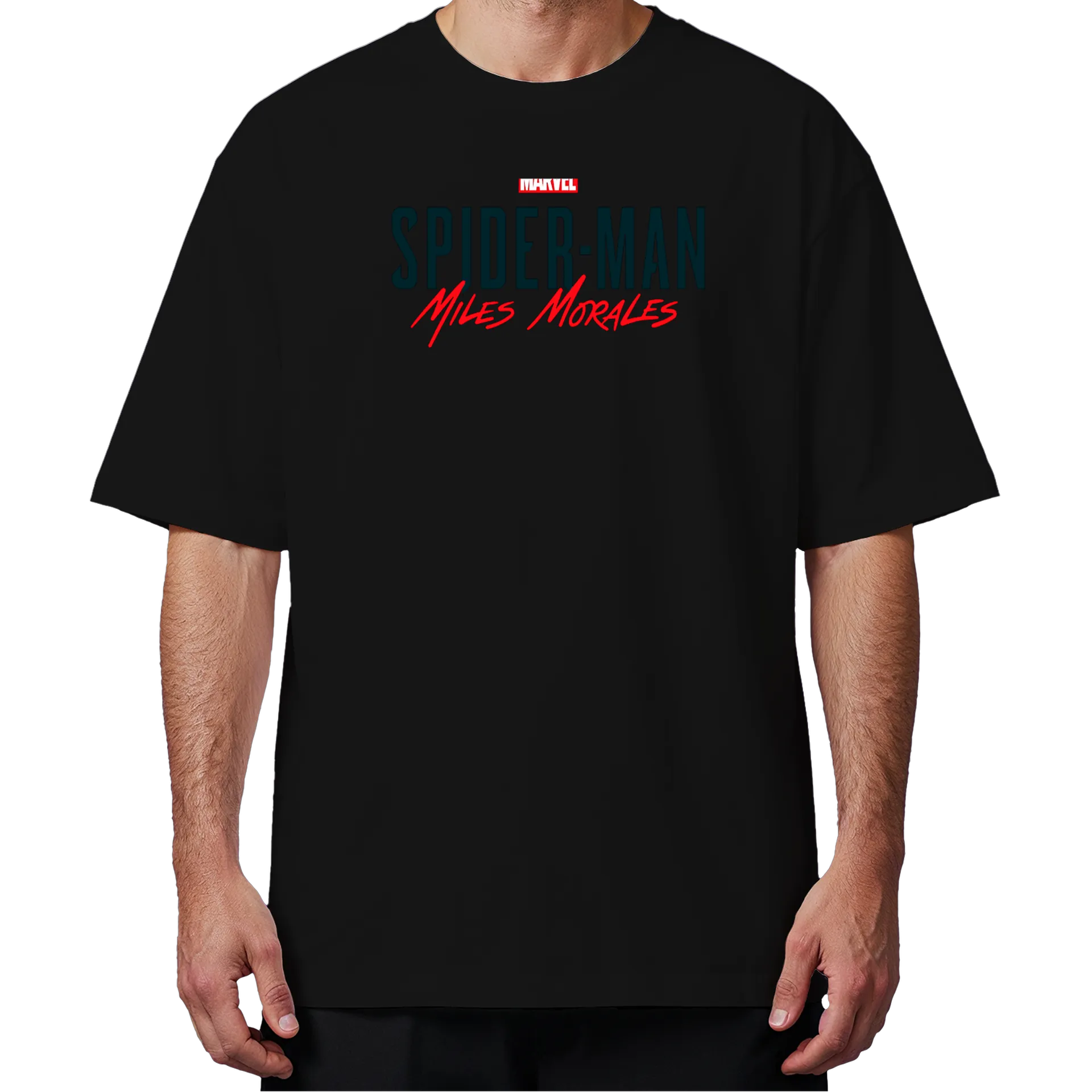 Camiseta Oversized Spider-Man Miles Morales 100% Algodão - Imagem 4