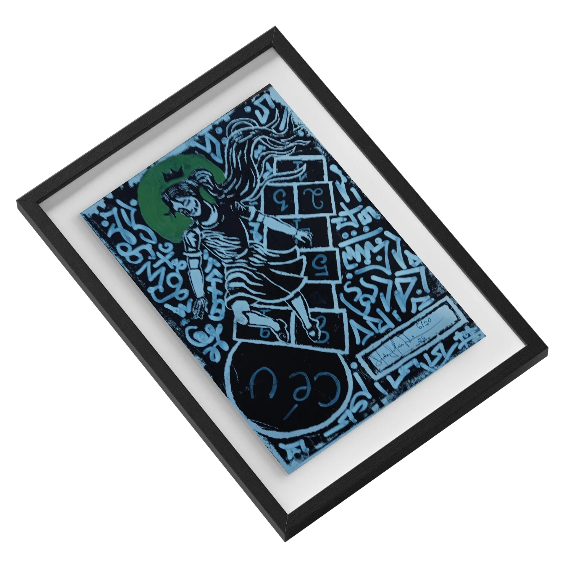 Quadro A3 A Pequena Rainha da Amarelinha Com Vidro - Imagem 2