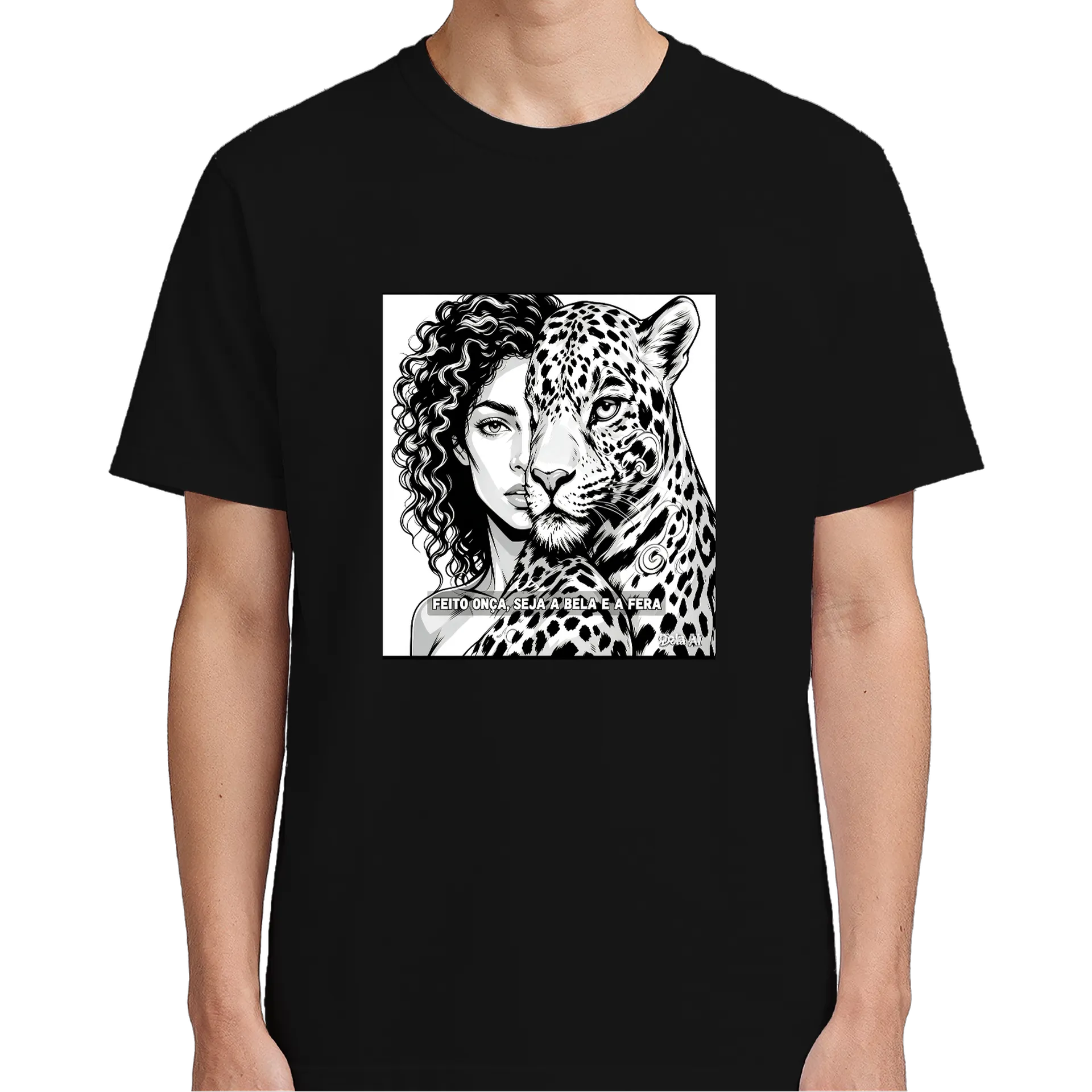 Camiseta Ilustração Rosa Negra 100% Algodão - Imagem 5