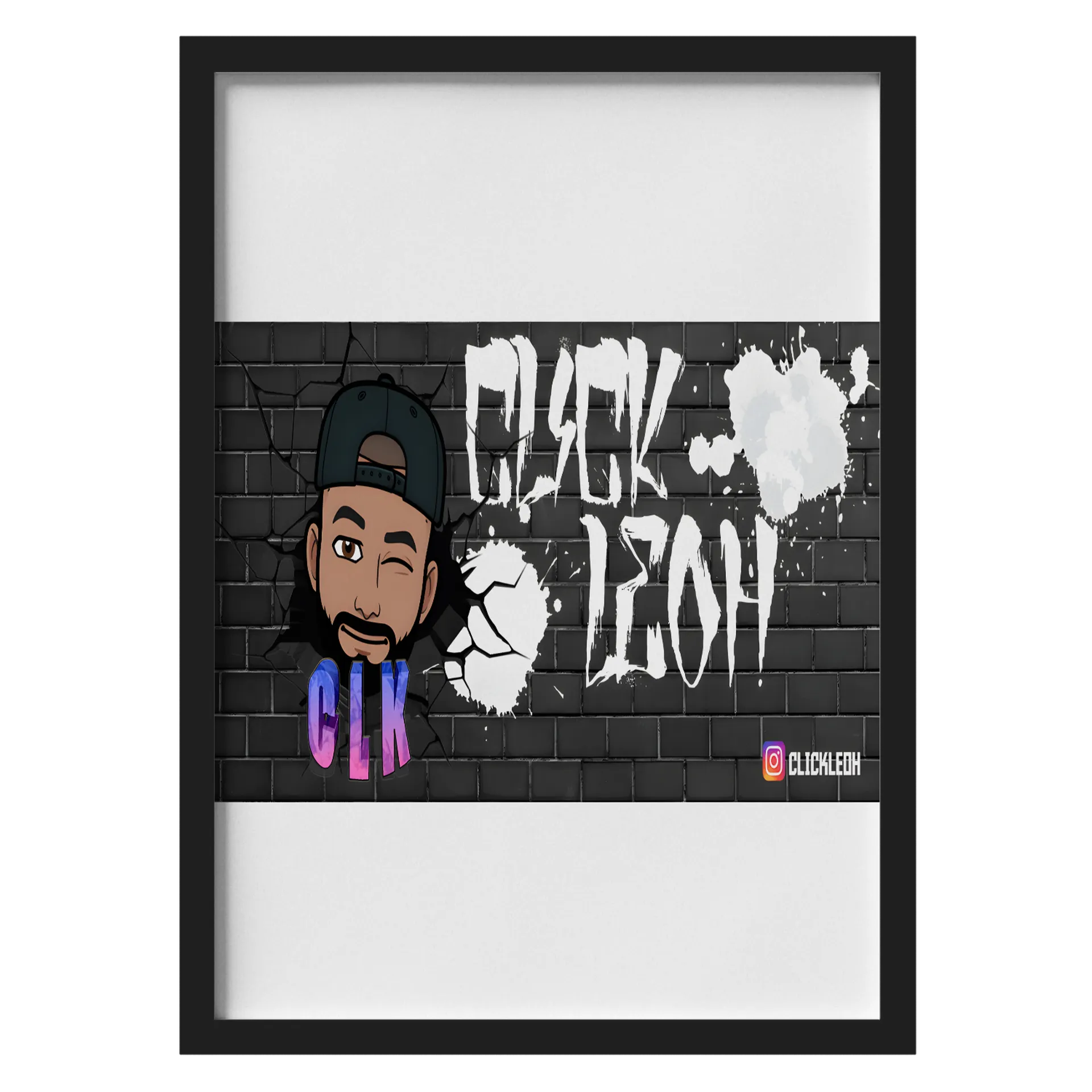 Quadro A3 personalizado Com Vidro de clickleoh — imagem 1 de 3