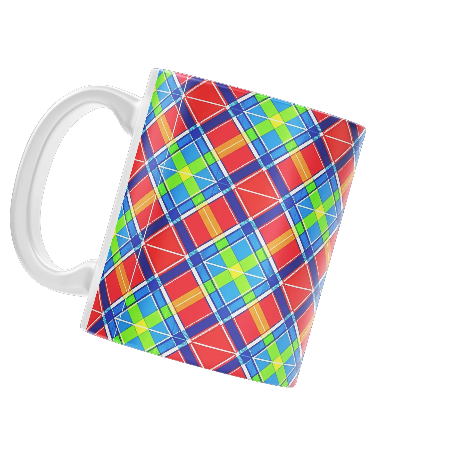 Caneca Estampa Plaid Colorido 325ml - Imagem 3