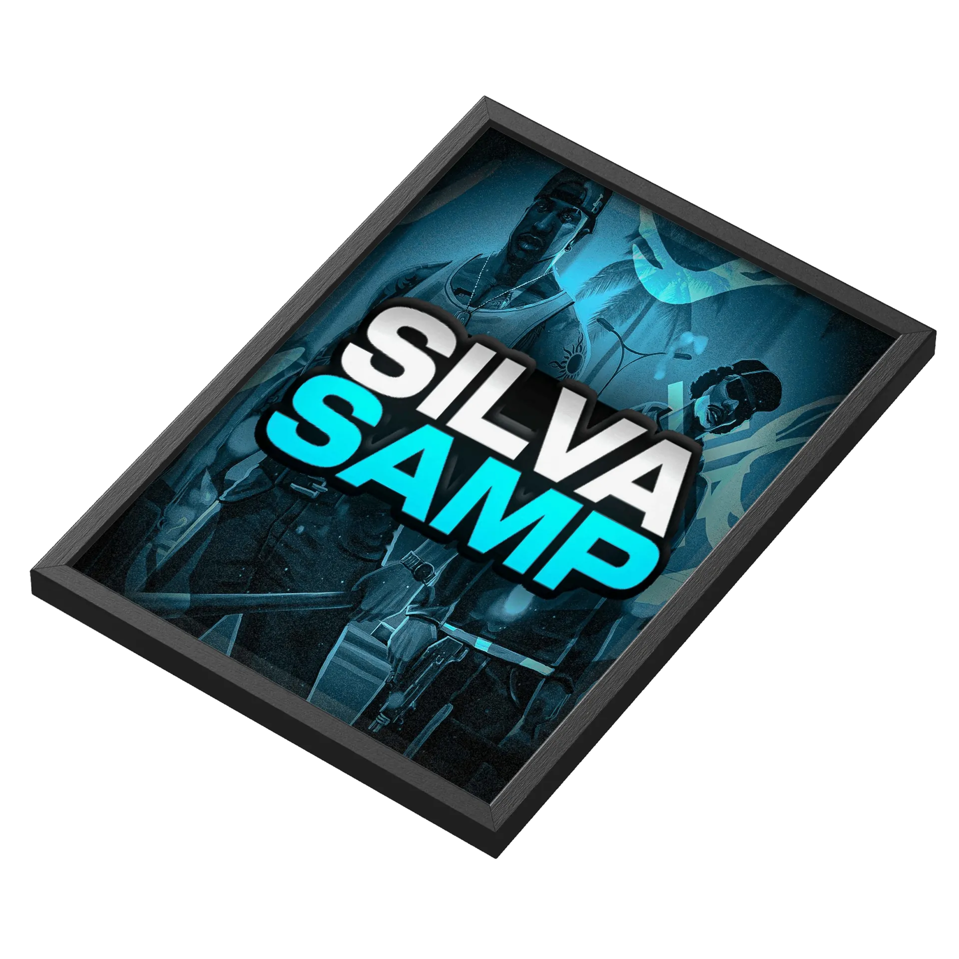 Quadro A3 personalizado Com Vidro Silva Samp - Imagem 3