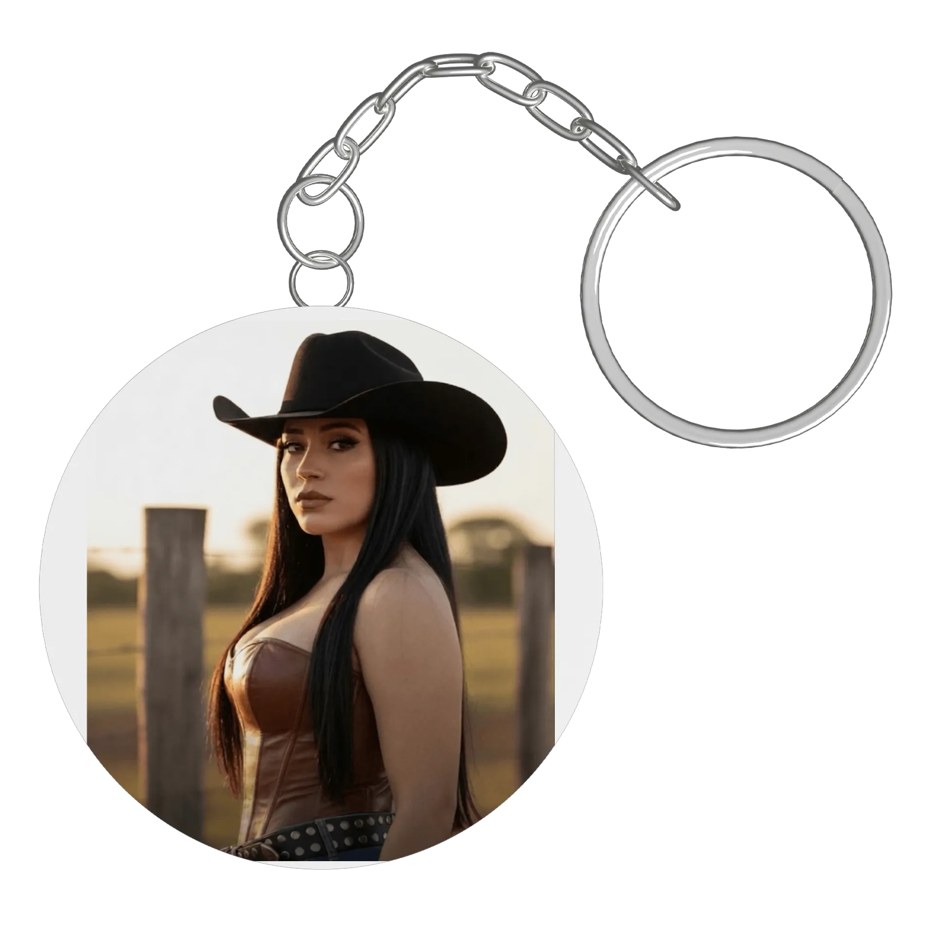 Chaveiro MDF Personalizado Estampa Country de Karina