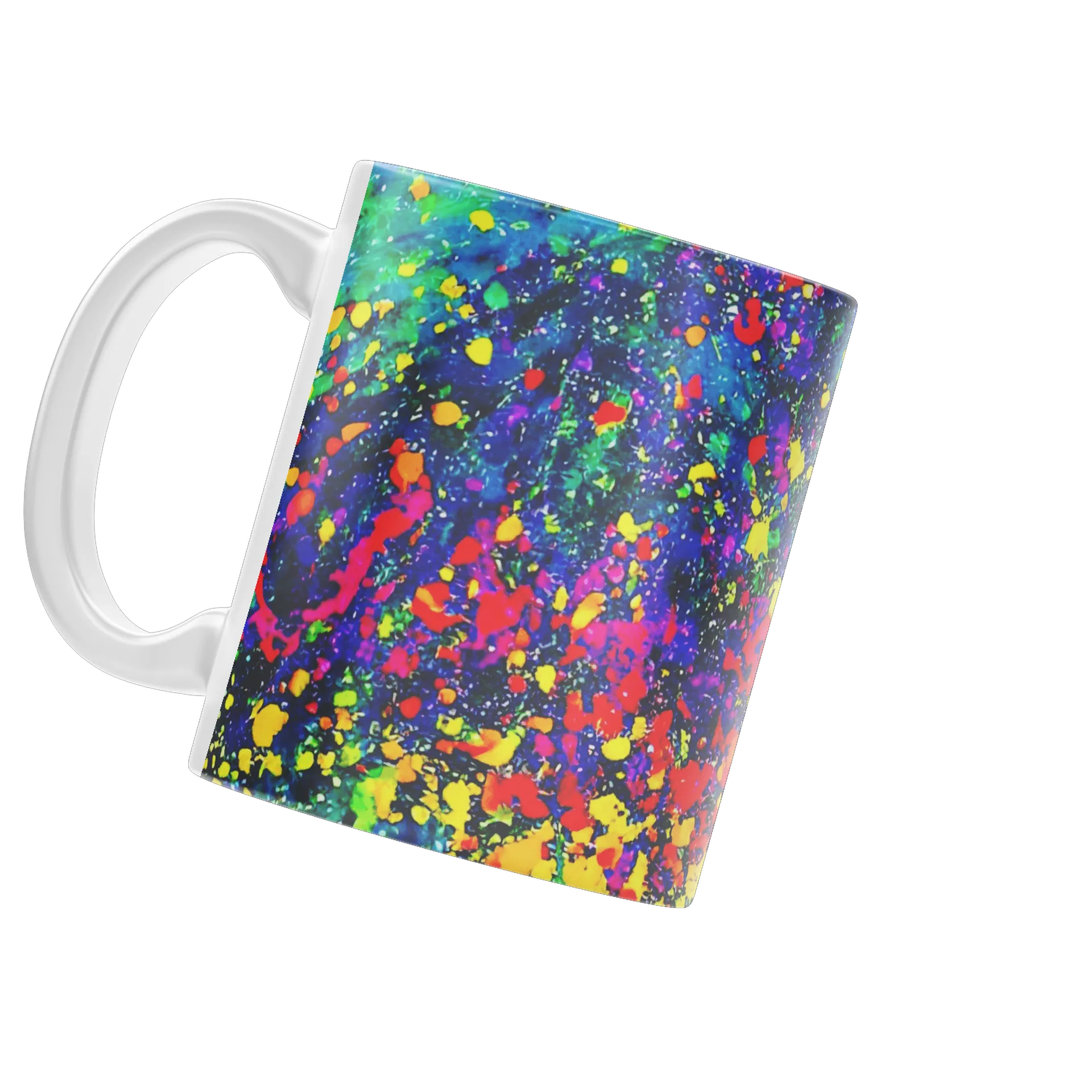 Caneca Porcelana Abstrata Colorida 325ml - Imagem 3