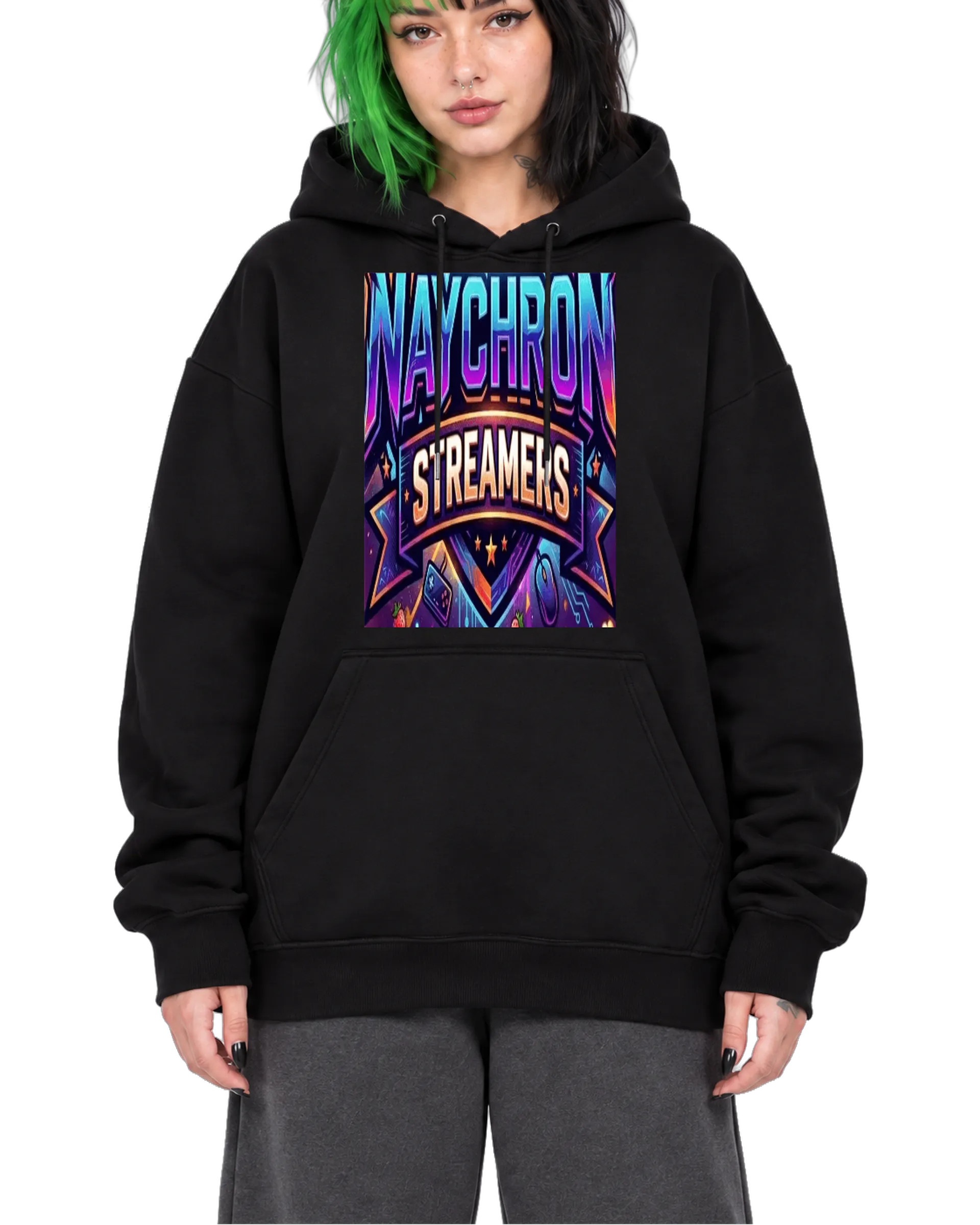 Blusa Moletom Canguru Estampa Tipográfica Naychronstremers - Imagem 6
